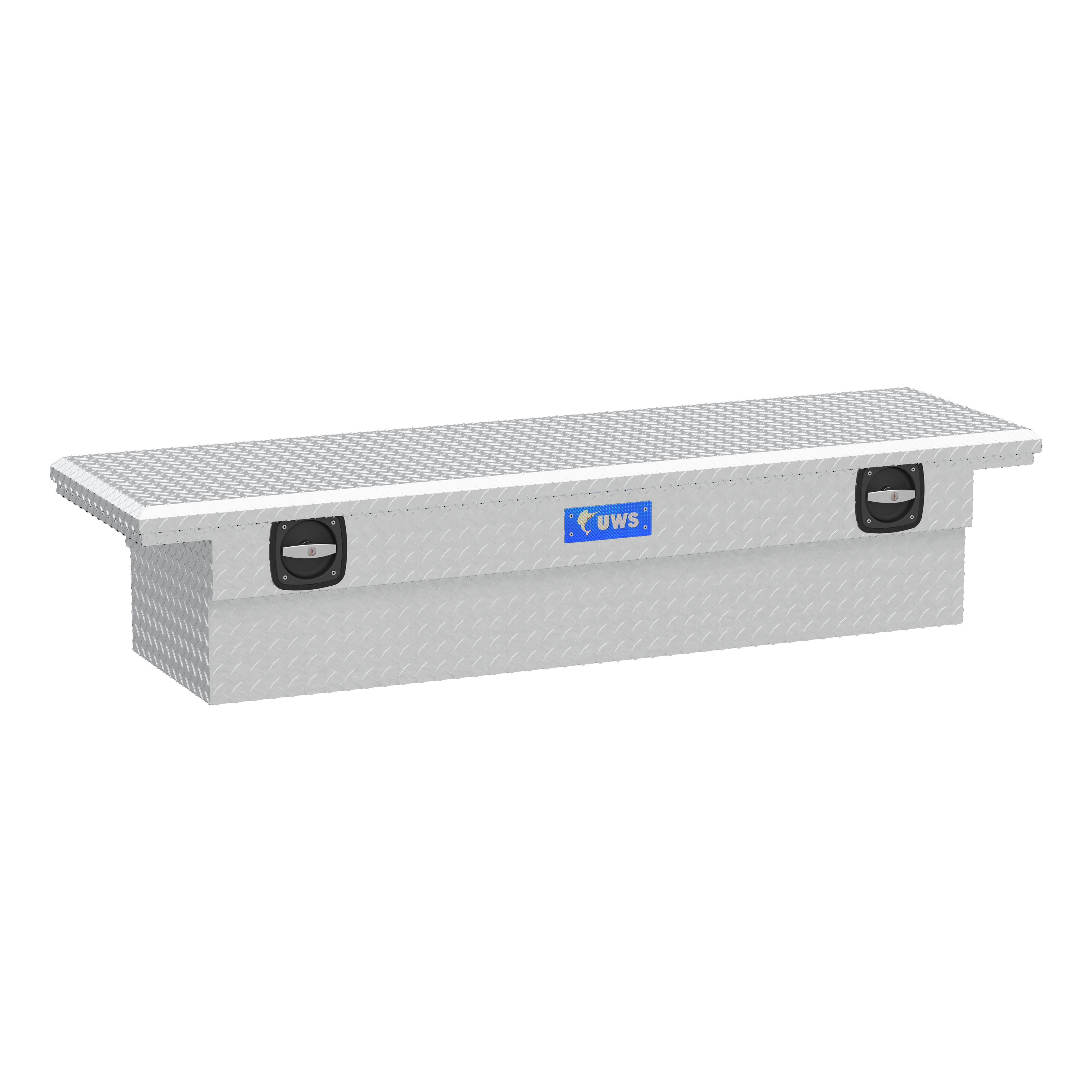 Caja de herramientas para camioneta tipo crossover de aluminio brillante de 69.875 pulgadas x 20 pulgadas x 14.75 pulgadas