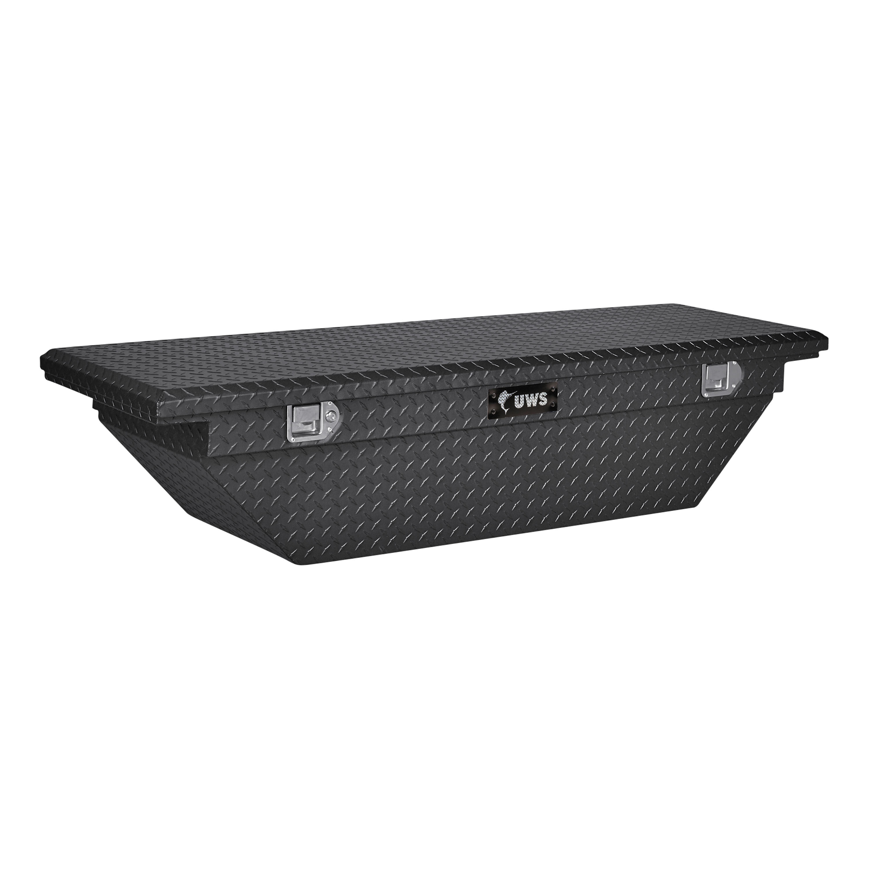 Caja de herramientas para camioneta cruzada de aluminio negro mate UWS de 63.875 pulgadas x 20 pulgadas x 14.75 pulgadas (EC10313)