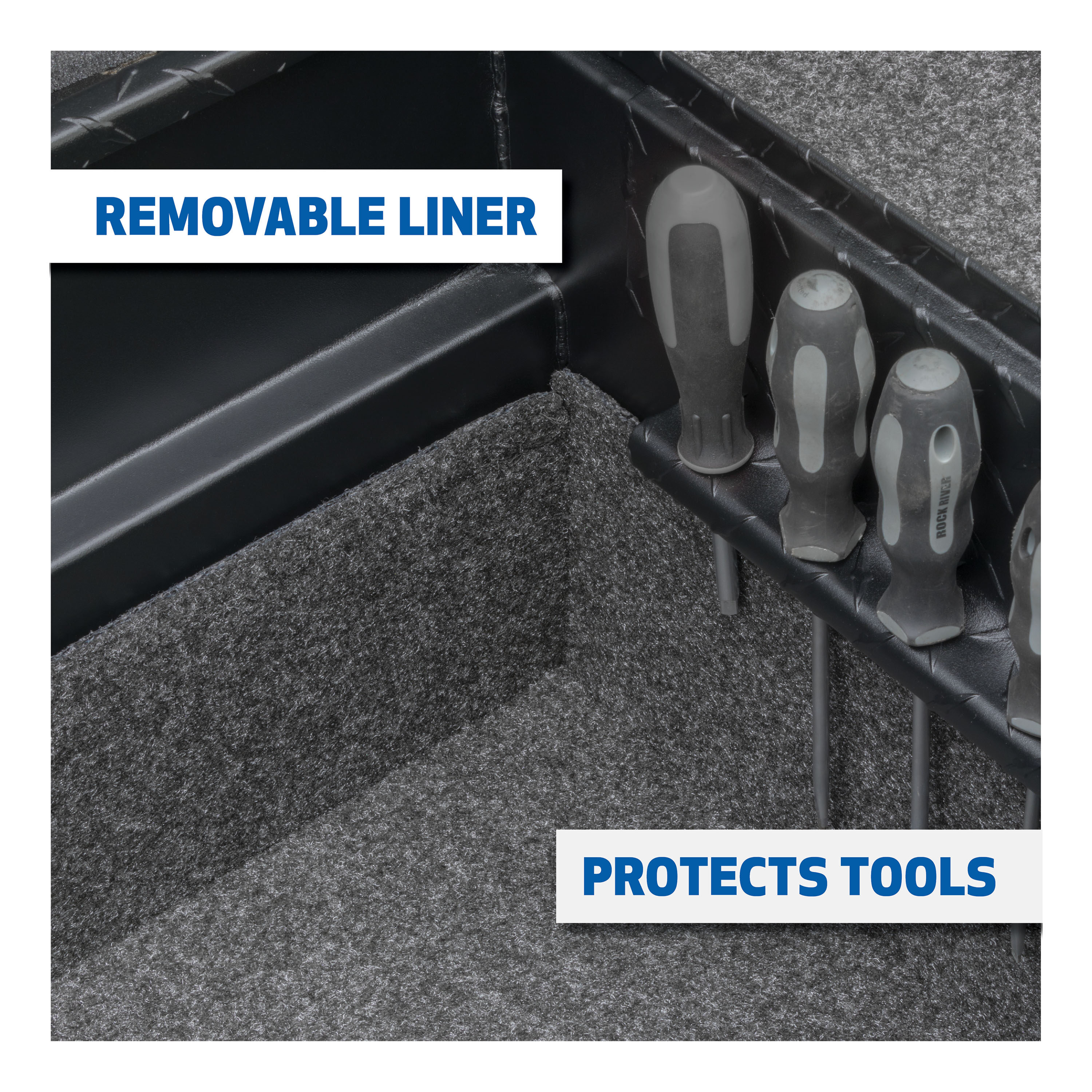 Caja de herramientas para camioneta de cruce de aluminio negro mate de 72.875 pulgadas x 20 pulgadas x 14.75 pulgadas