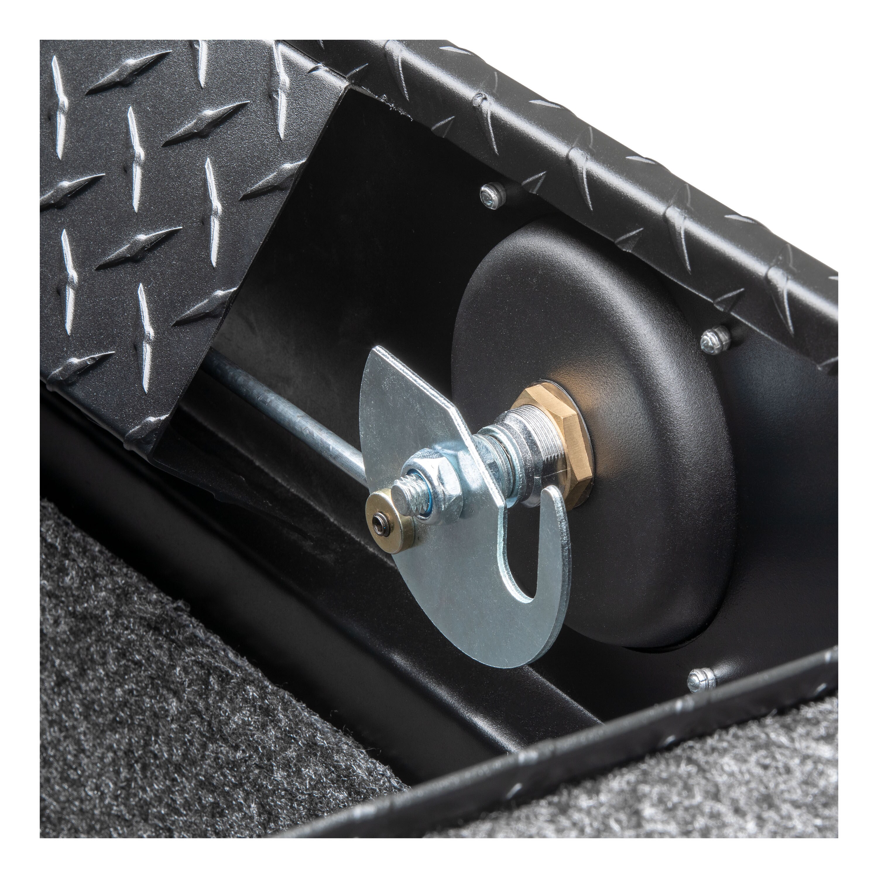 Caja de herramientas para camioneta de cruce de aluminio negro mate de 72.875 pulgadas x 20 pulgadas x 14.75 pulgadas