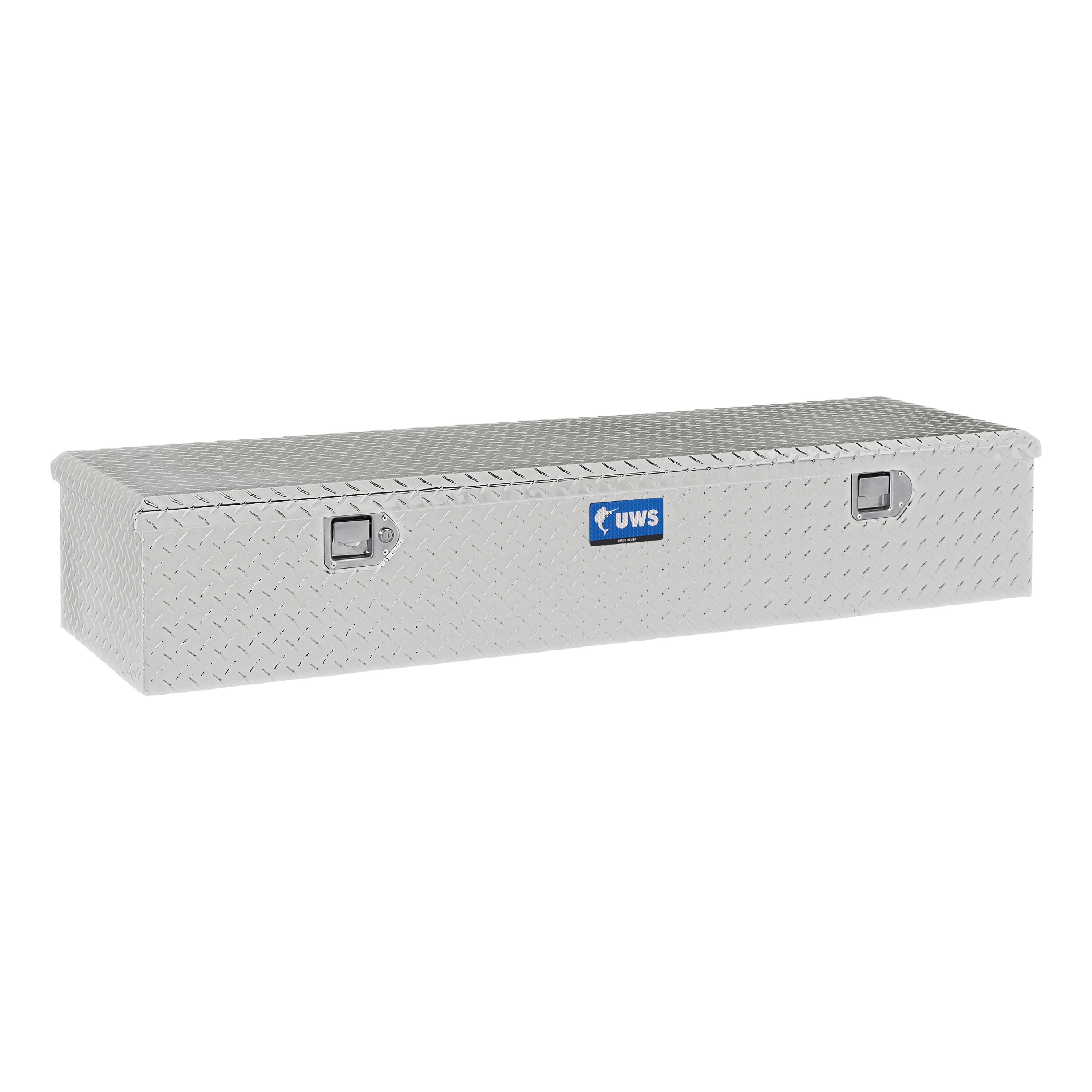 Caja de herramientas para camión de aluminio brillante UWS de 58.875 pulgadas x 18.750 pulgadas x 11.125 pulgadas