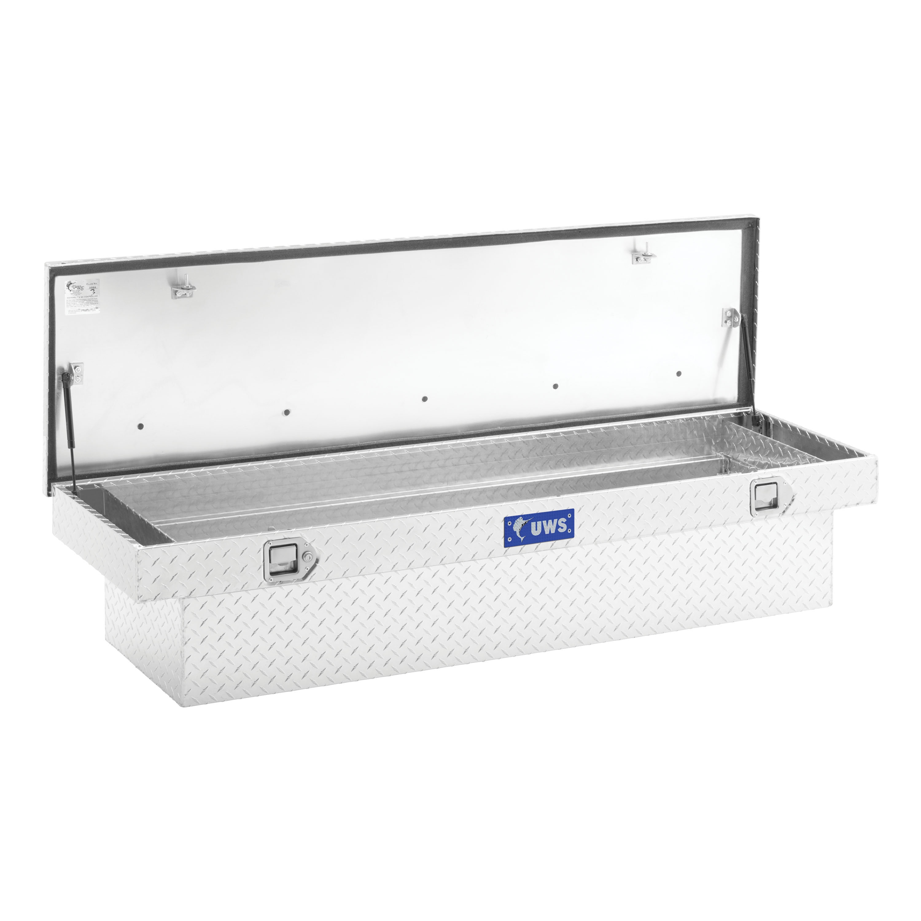 Caja de herramientas para camión de aluminio brillante cruzado de 63.875 pulgadas x 20 pulgadas x 14.75 pulgadas UWS EC10261
