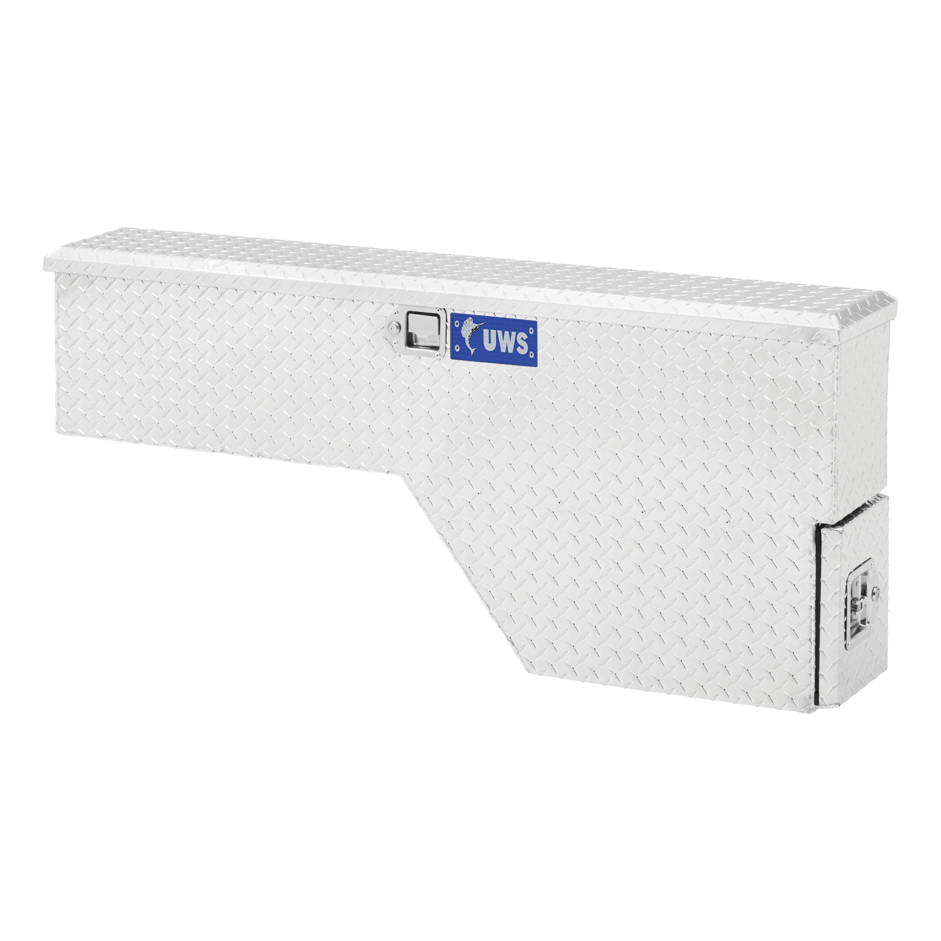 Caja de herramientas lateral de aluminio brillante para camioneta de montaje lateral 48.000 pulgadas x 8.750 pulgadas x 24.625 pulgadas UWS EC30001
