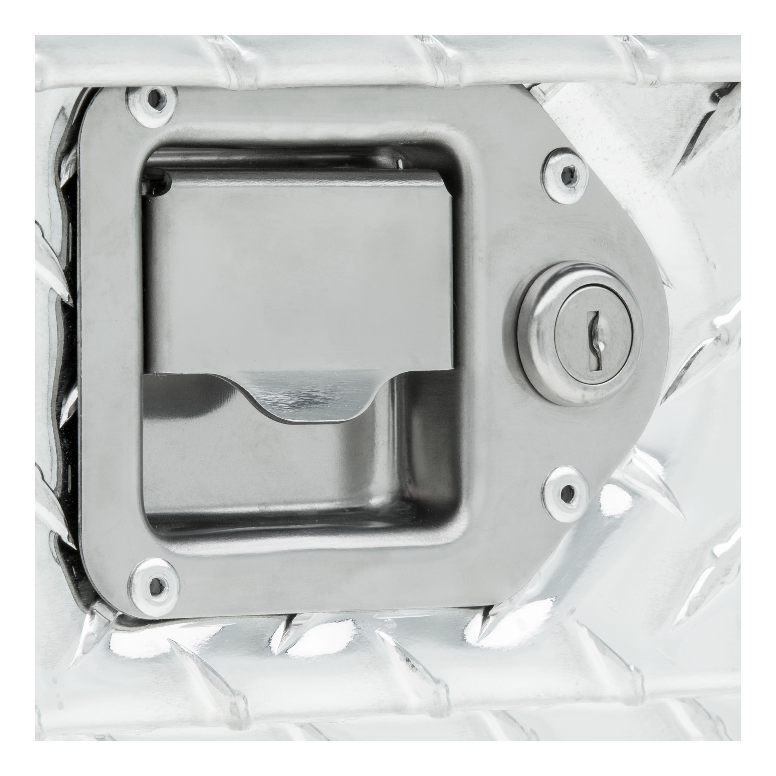 Caja de herramientas lateral de aluminio brillante para camioneta de montaje lateral 48.000 pulgadas x 8.750 pulgadas x 24.625 pulgadas UWS EC30001