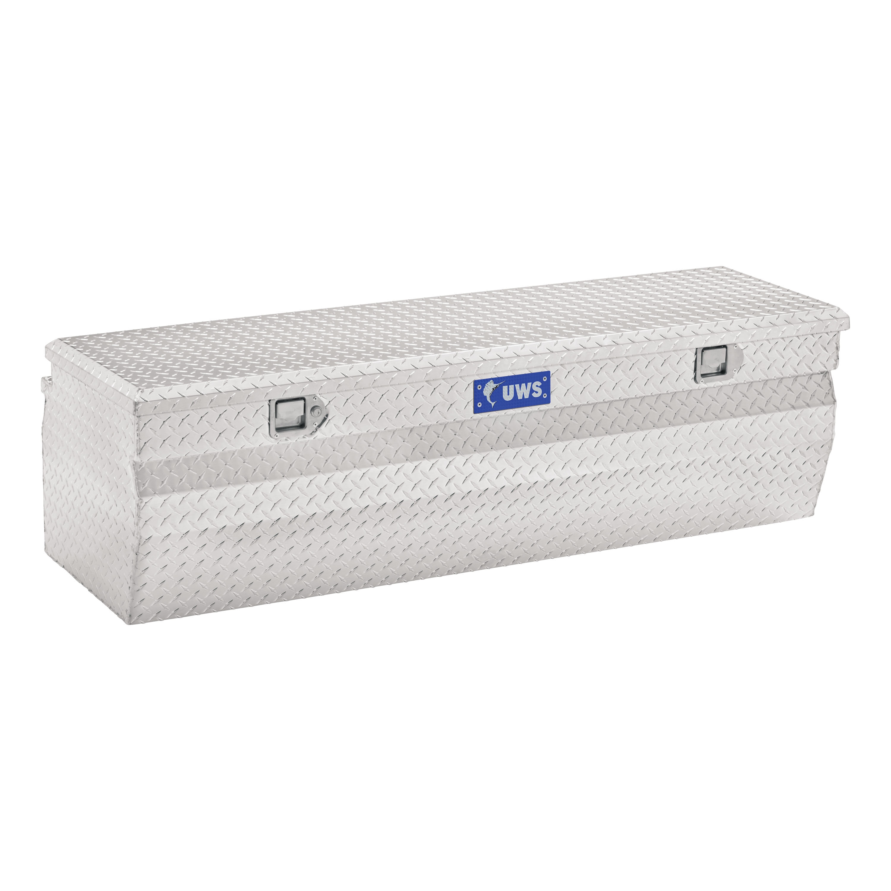 Caja de herramientas para camioneta de aluminio brillante UWS 47.875 pulgadas x 20.375 pulgadas x 18.437 pulgadas.