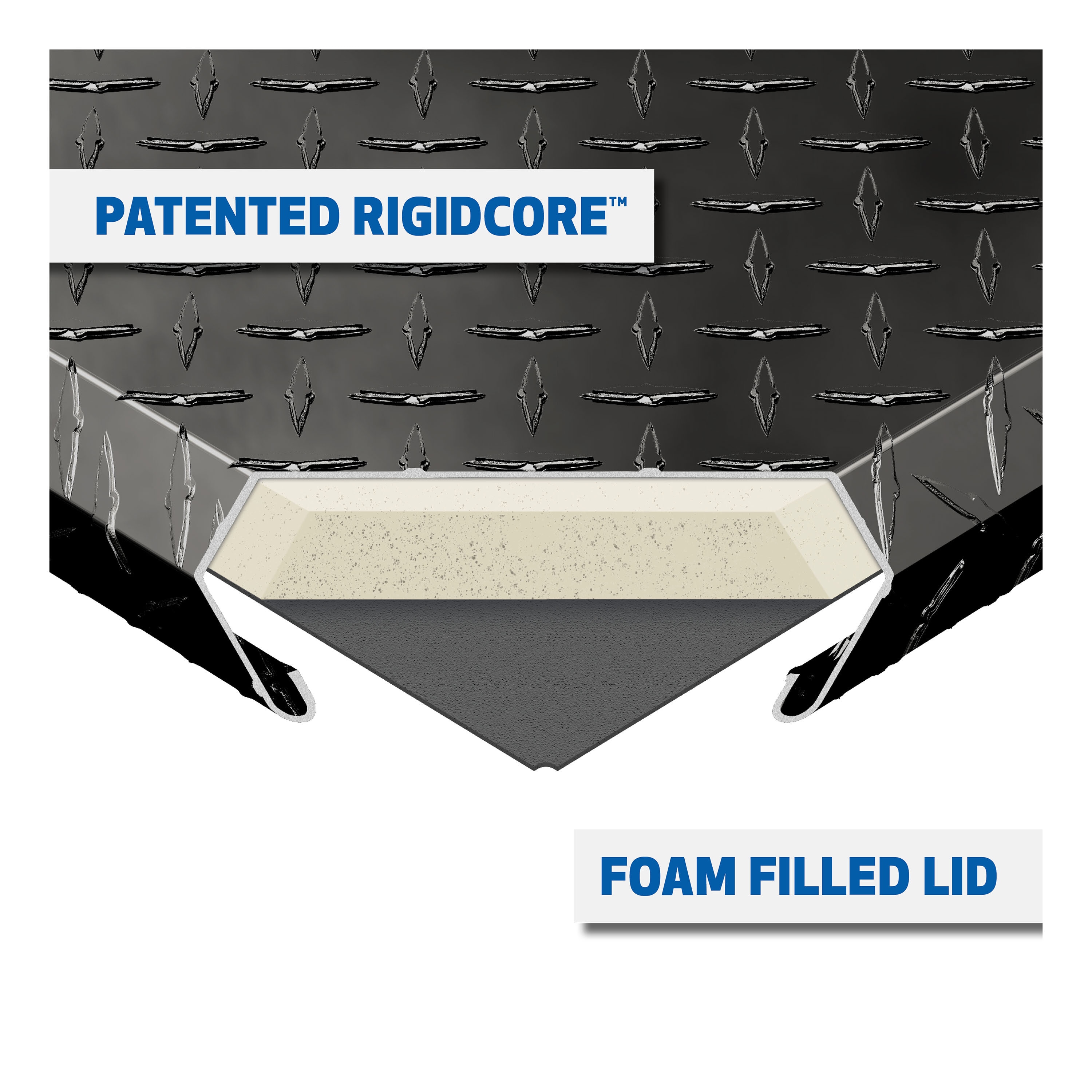 Cofre para herramientas de aluminio negro brillante para camioneta de 34.500 pulg. x 17.000 pulg. x 22.125 pulg. UWS EC20402