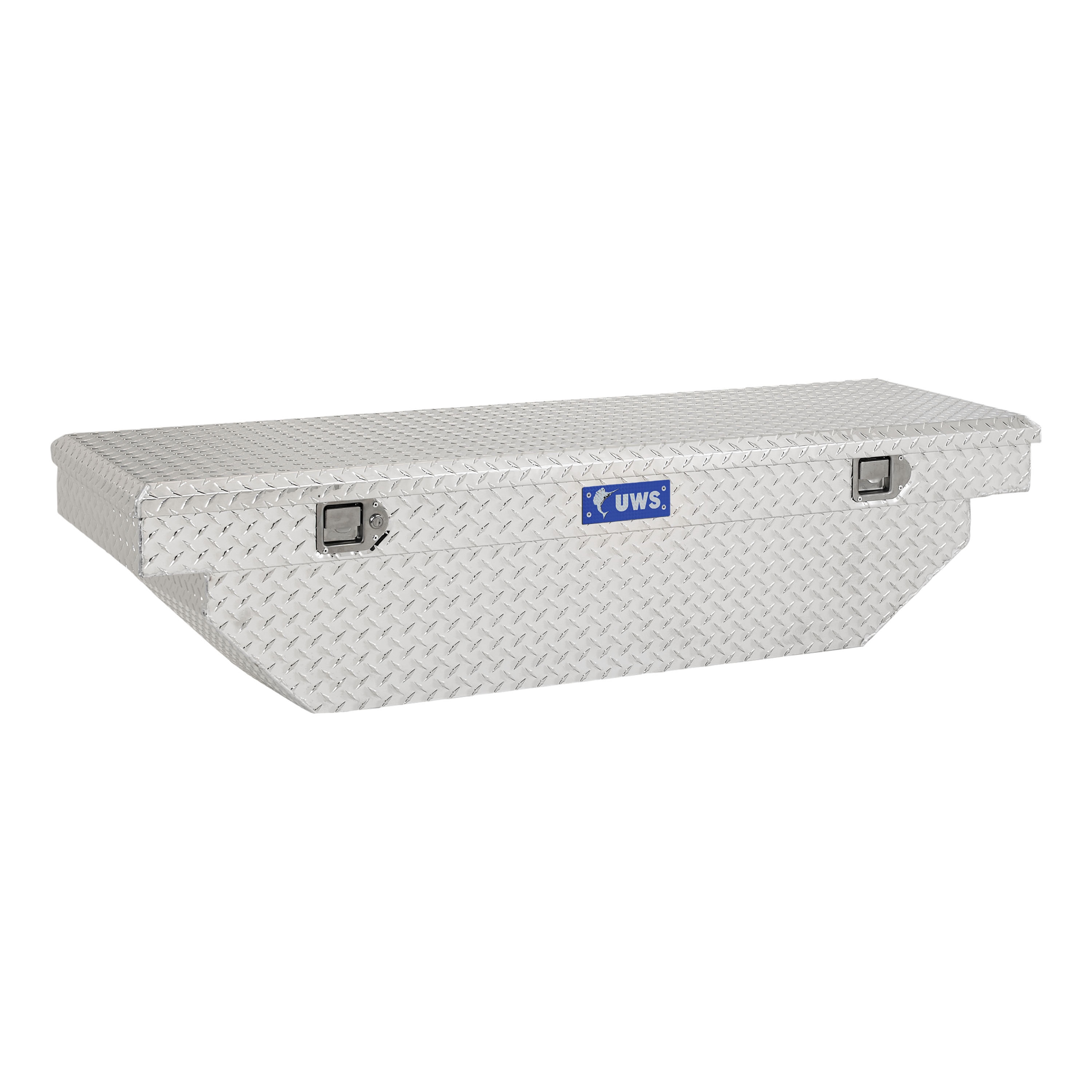 Caja de herramientas para camioneta tipo crossover de aluminio brillante de 63.875 pulgadas x 20 pulgadas x 14.75 pulgadas.