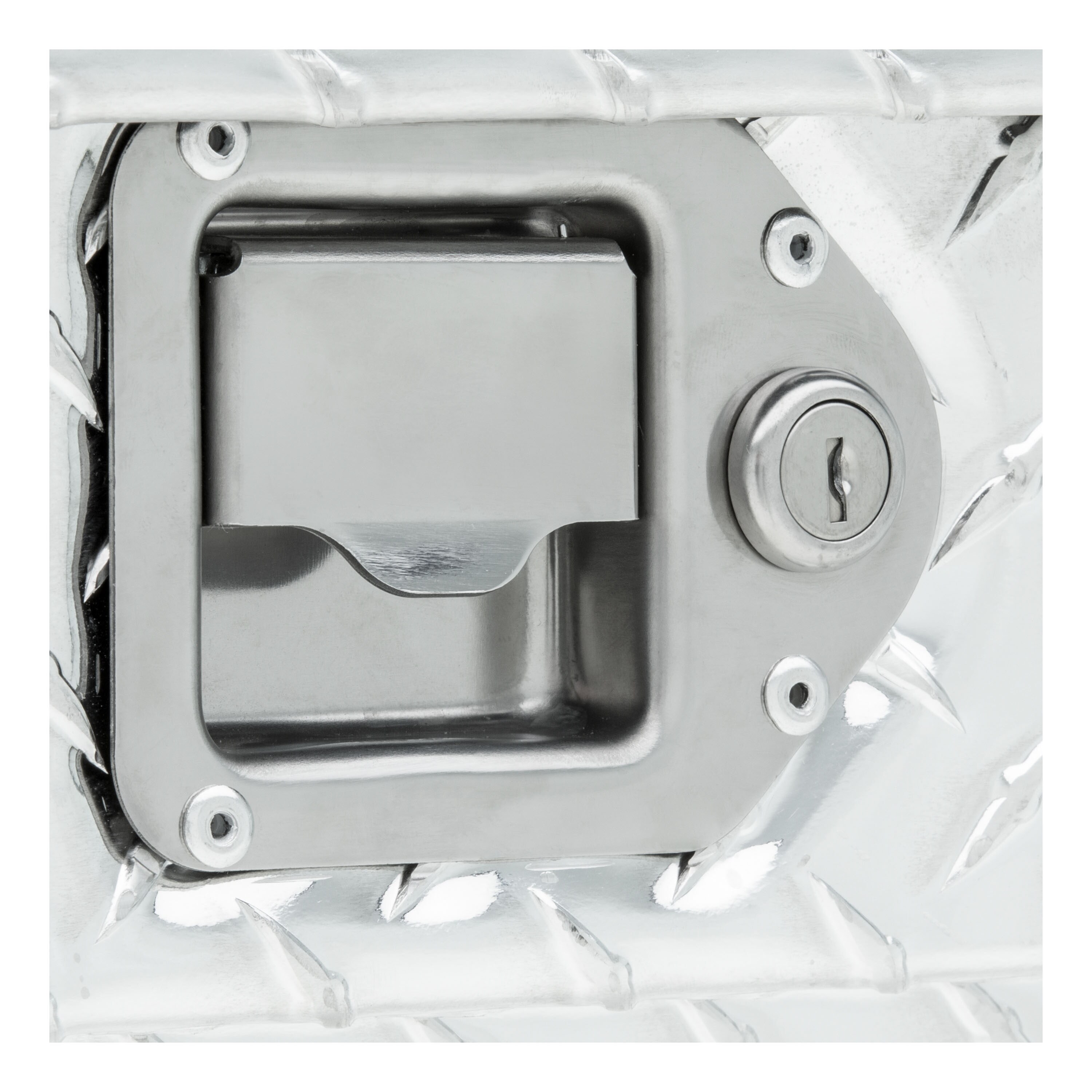 Caja de herramientas para camioneta de aluminio brillante de 34.500 pulgadas x 17.000 pulgadas x 22.125 pulgadas de UWS