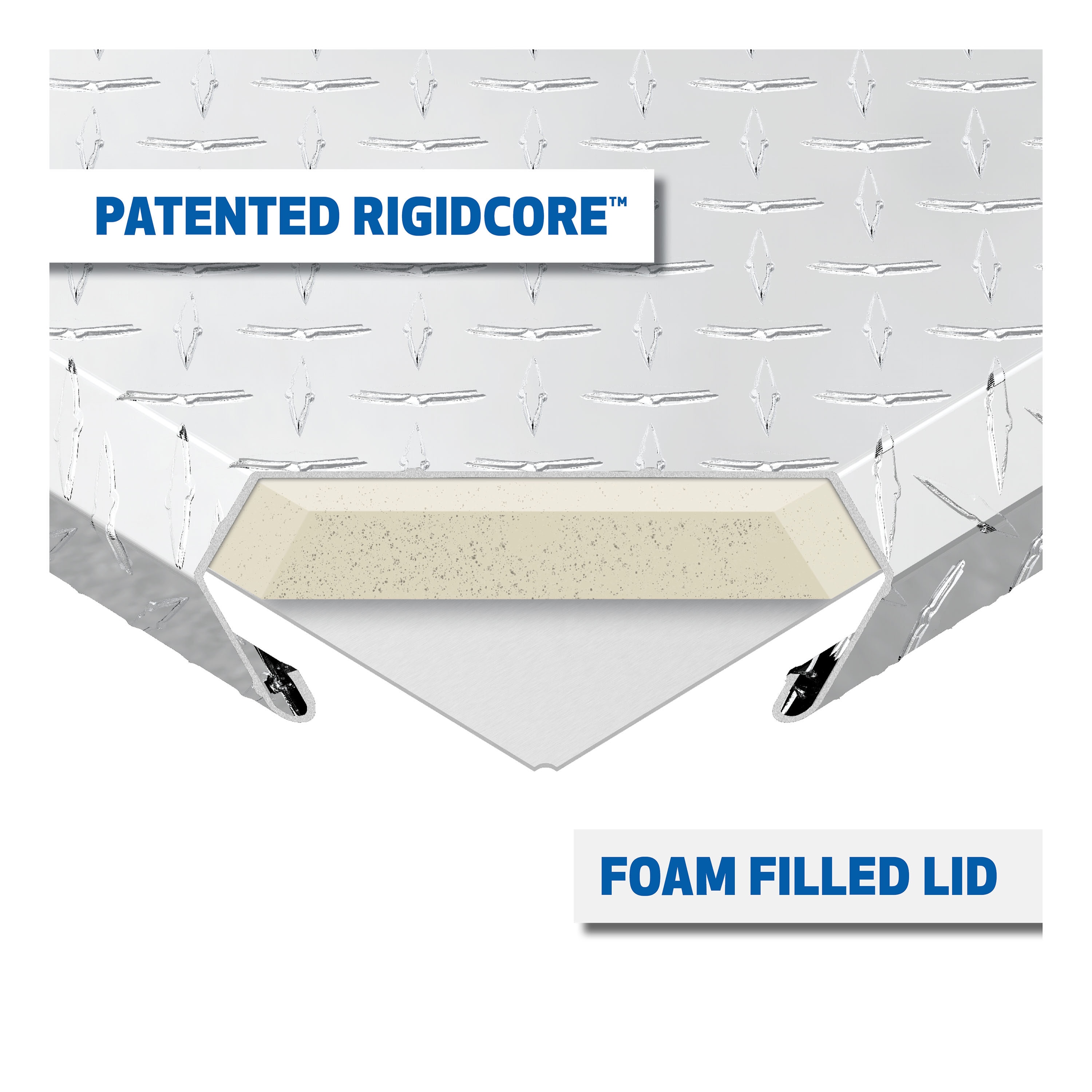 Caja de herramientas para camión de aluminio brillante, montaje lateral, 72.000 pulgadas x 11.375 pulgadas x 11.000 pulgadas.