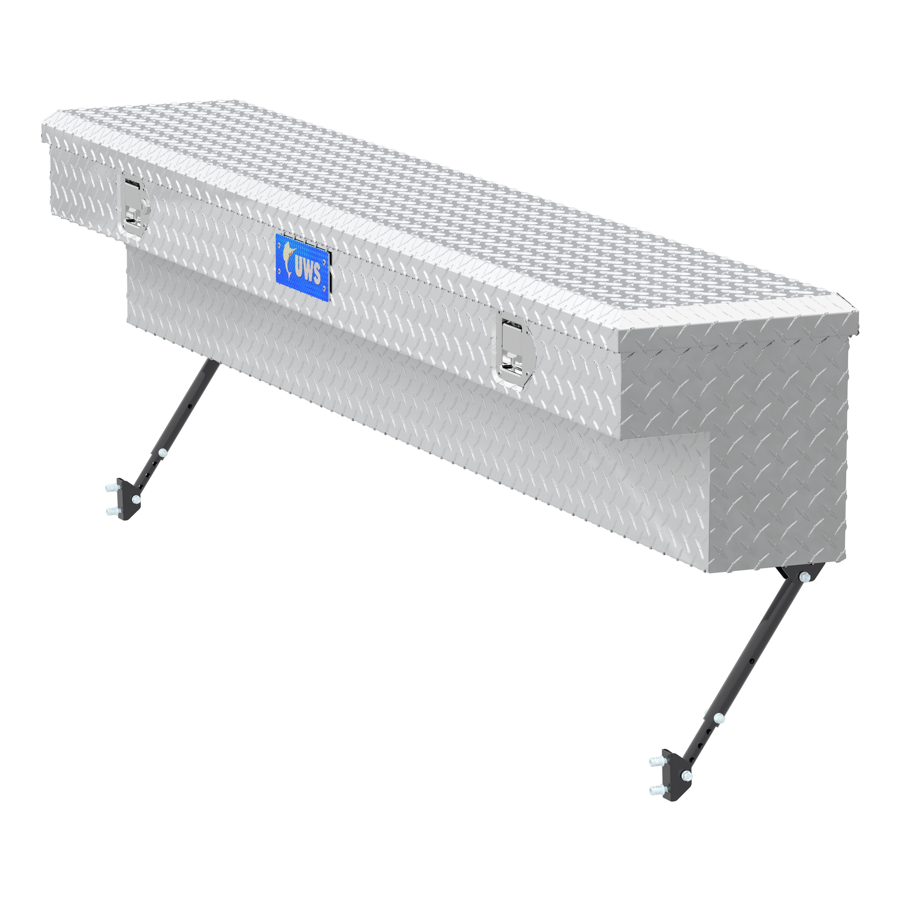 Caja de herramientas para camión montaje lateral de aluminio brillante UWS 72.000 pulgadas x 11.375 pulgadas x 11.000 pulgadas EC30131-MK2