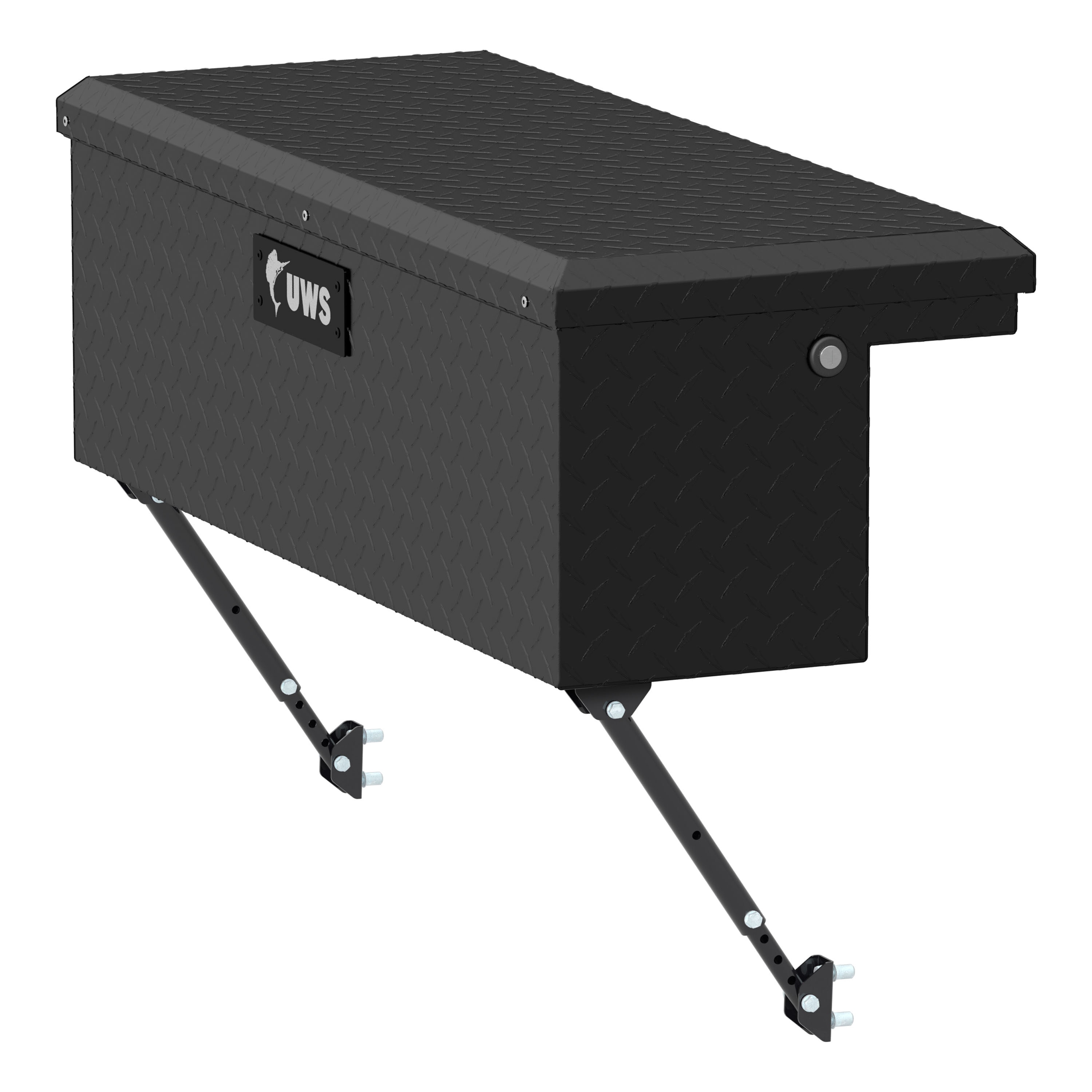 Caja de herramientas para camioneta de montaje lateral de aluminio negro mate UWS 36.875 pulg. x 14.750 pulg. x 11.750 pulg. - EC30363-MK2