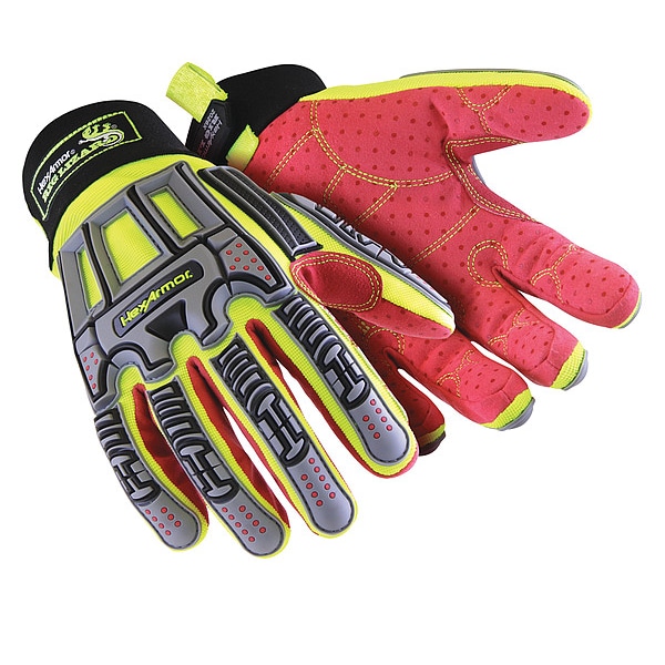 Guantes de Mecánico Hexarmor, L (9), Amarillo de Alta Visibilidad - 2028X-L (9)