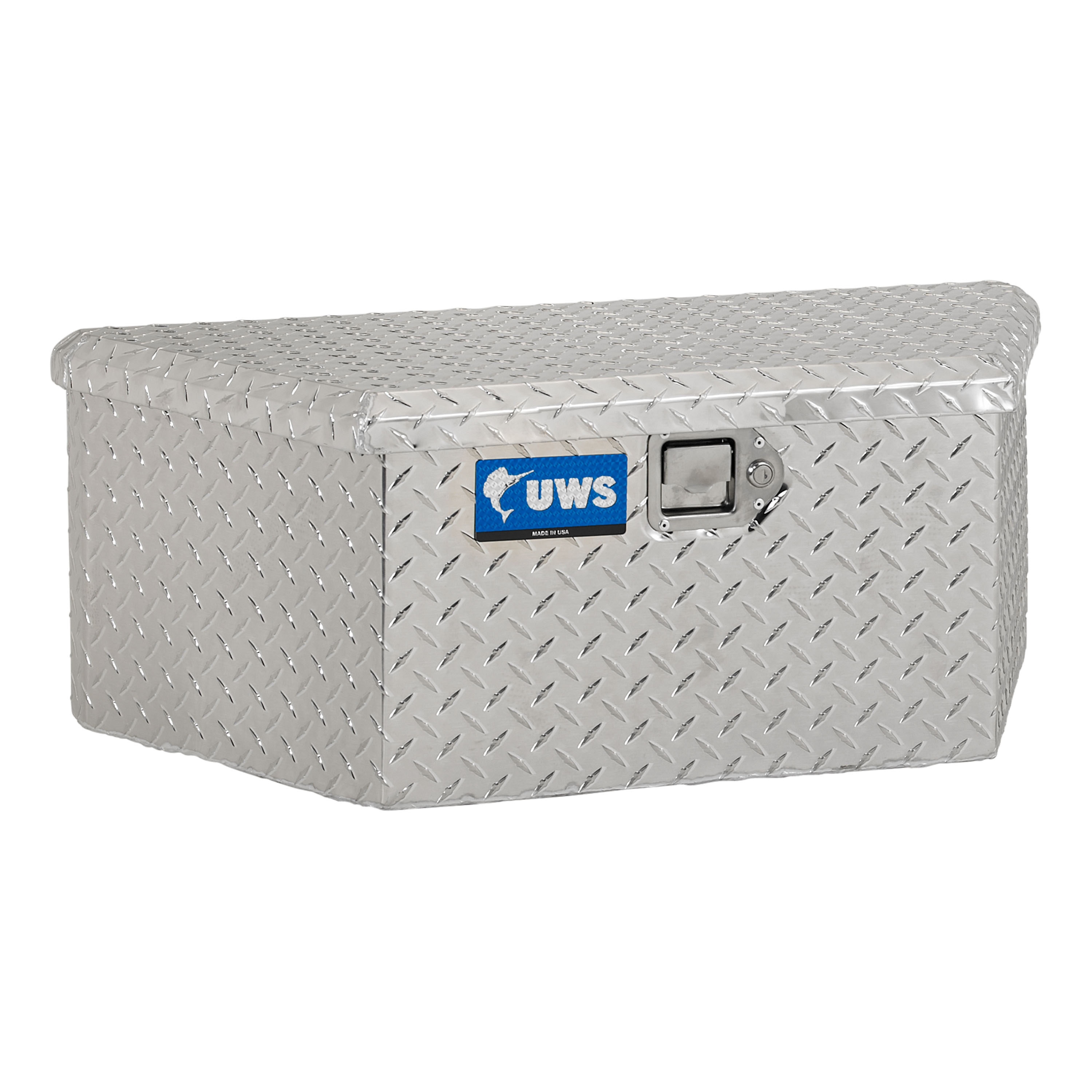 Caja de herramientas para camioneta UWS de aluminio brillante de 34.500 pulgadas x 17.000 pulgadas x 13.000 pulgadas