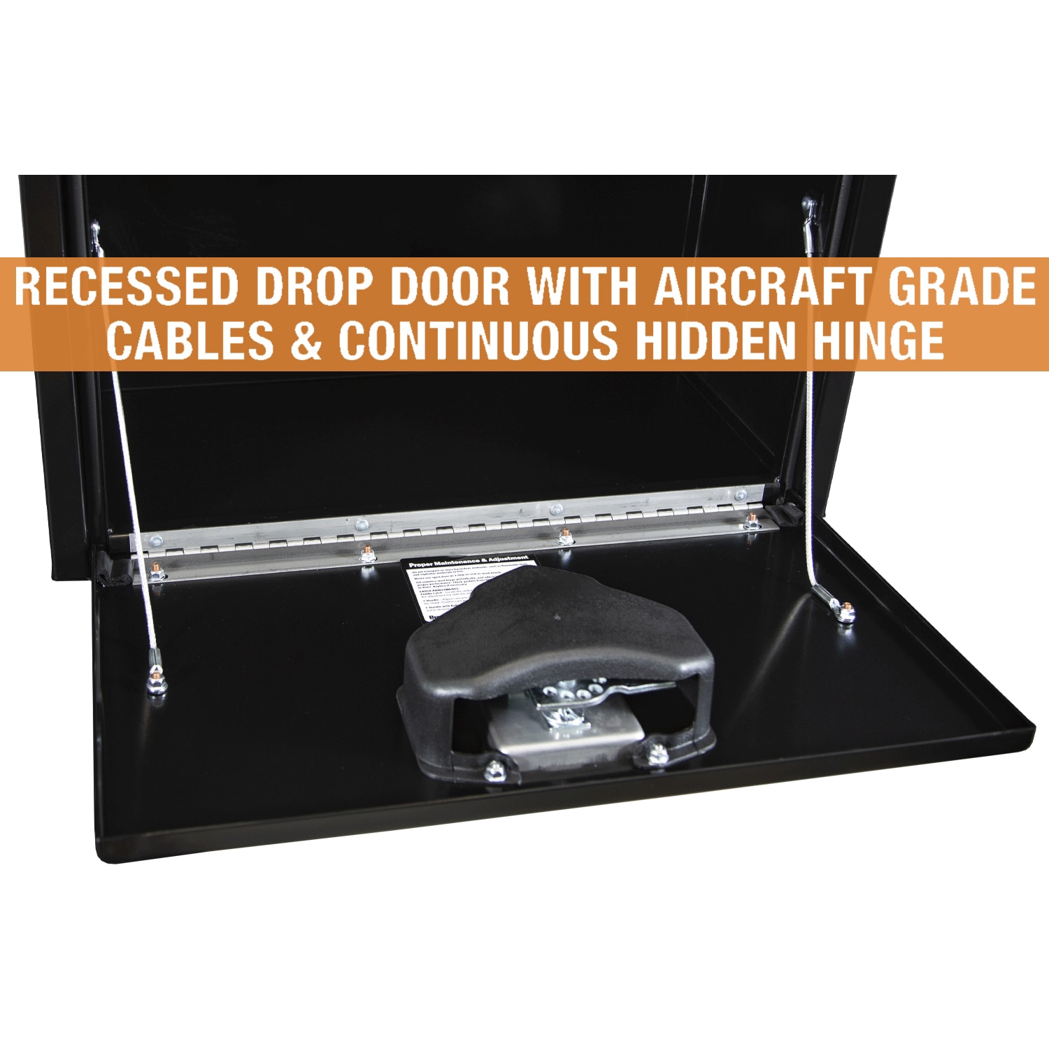 Caja de herramientas para camiones de acero negro debajo del cuerpo de 24 pulgadas x 12 pulgadas x 14 pulgadas de Buyers Products 1703350.