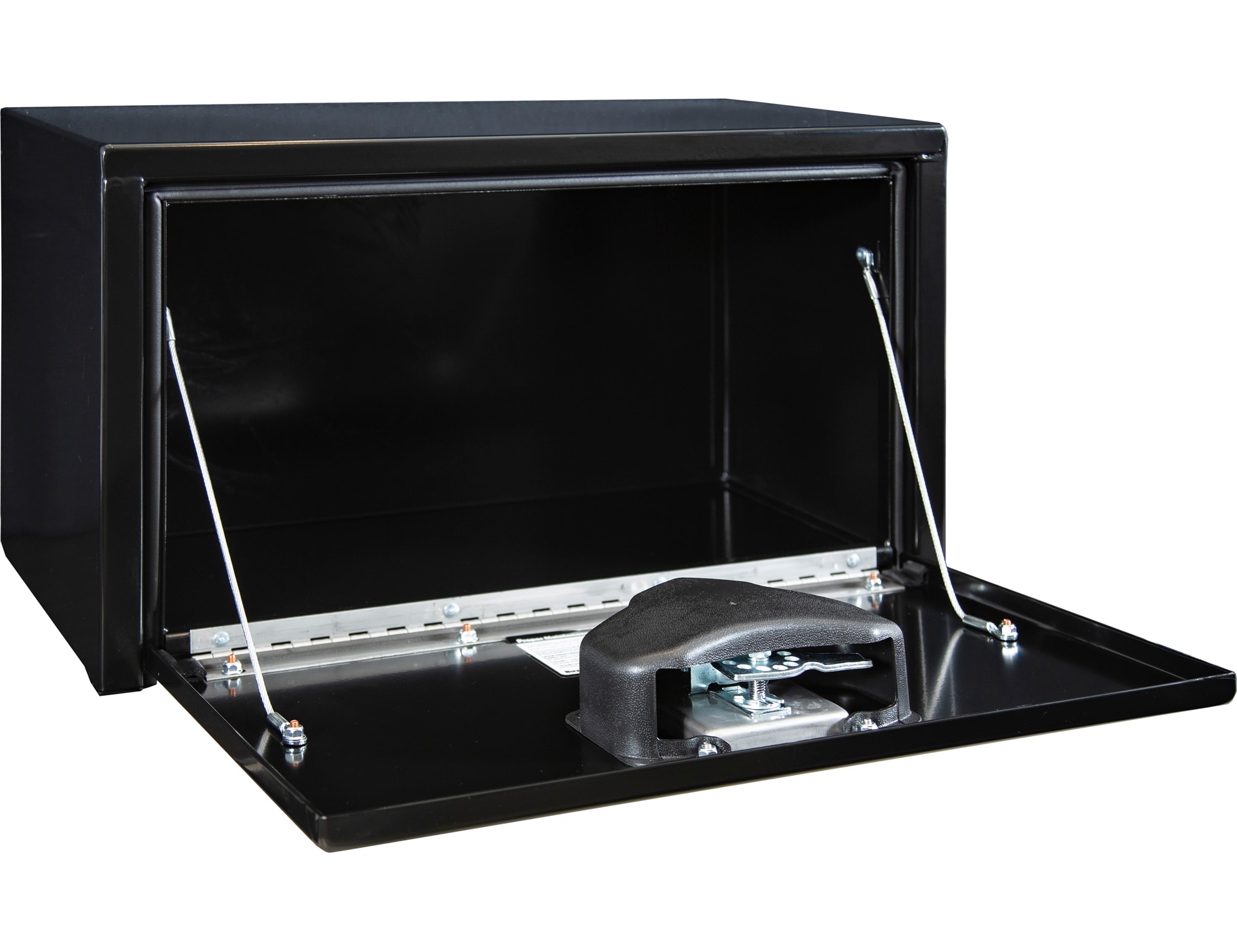 Caja de herramientas para camiones de acero negro debajo del cuerpo de 24 pulgadas x 12 pulgadas x 14 pulgadas de Buyers Products 1703350.