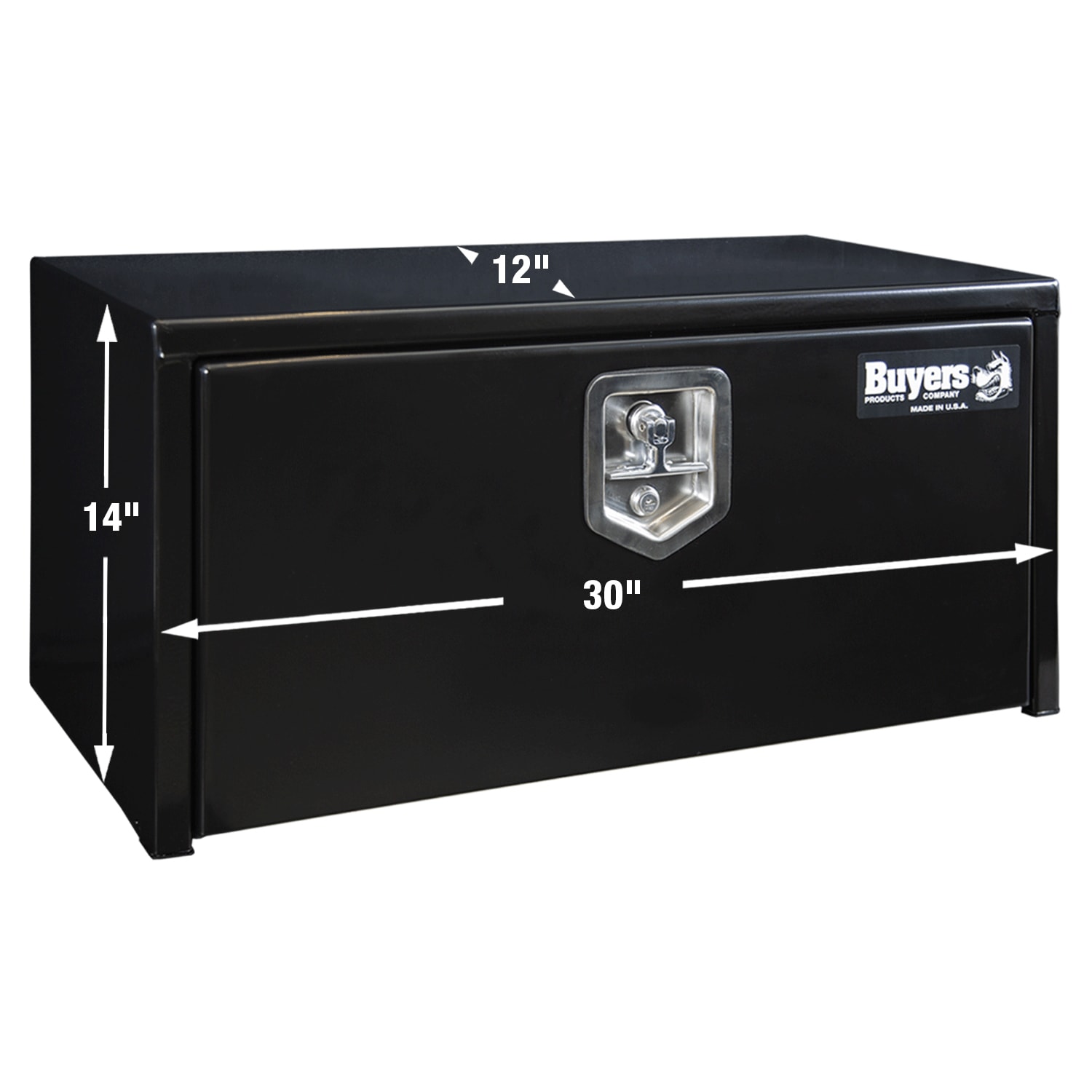 Caja de herramientas para camión de acero negro de 30 pulgadas x 12 pulgadas x 14 pulgadas de la marca Buyers Products