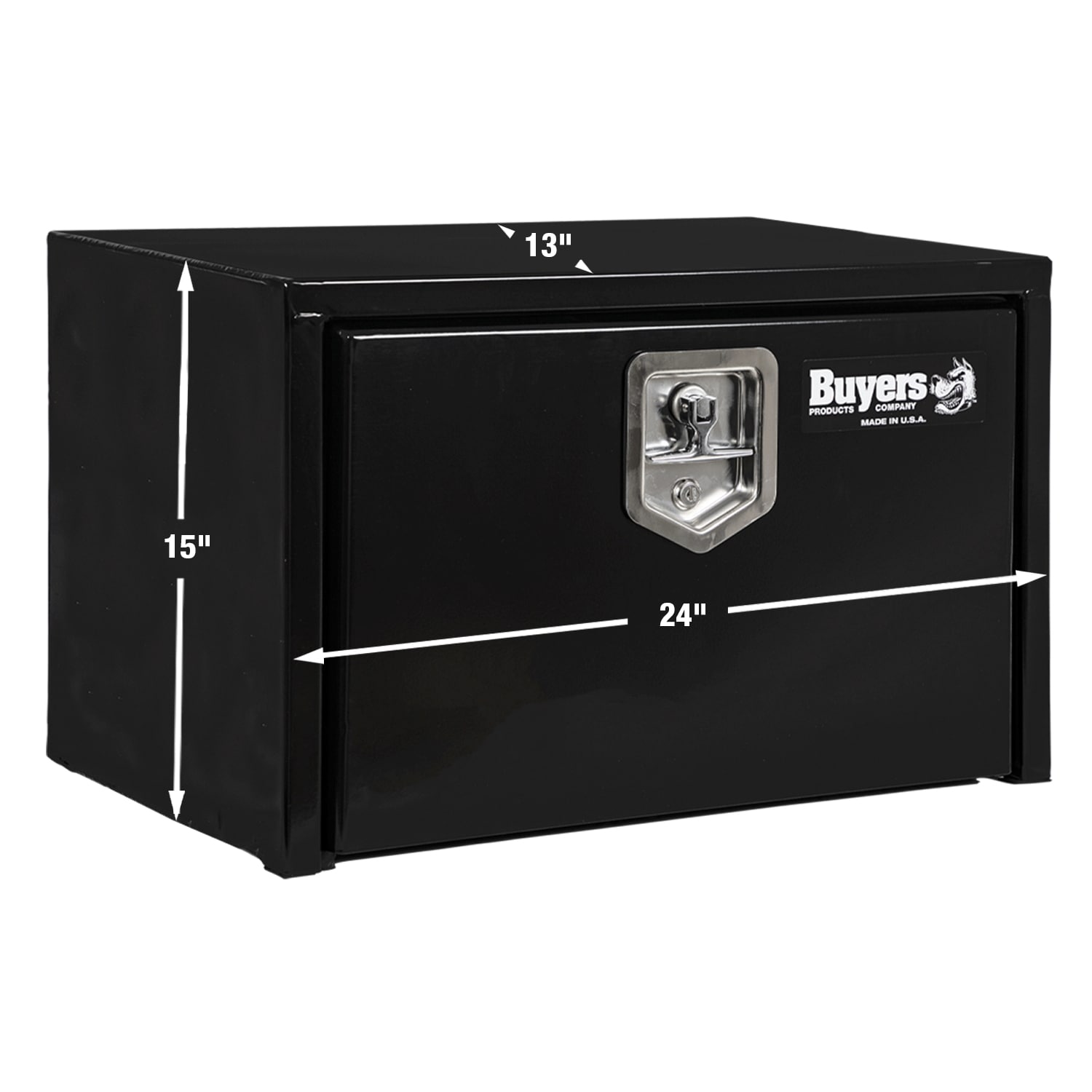 Caja de herramientas para camión subterráneo de acero negro de 24 pulgadas x 13 pulgadas x 15 pulgadas de Buyers Products