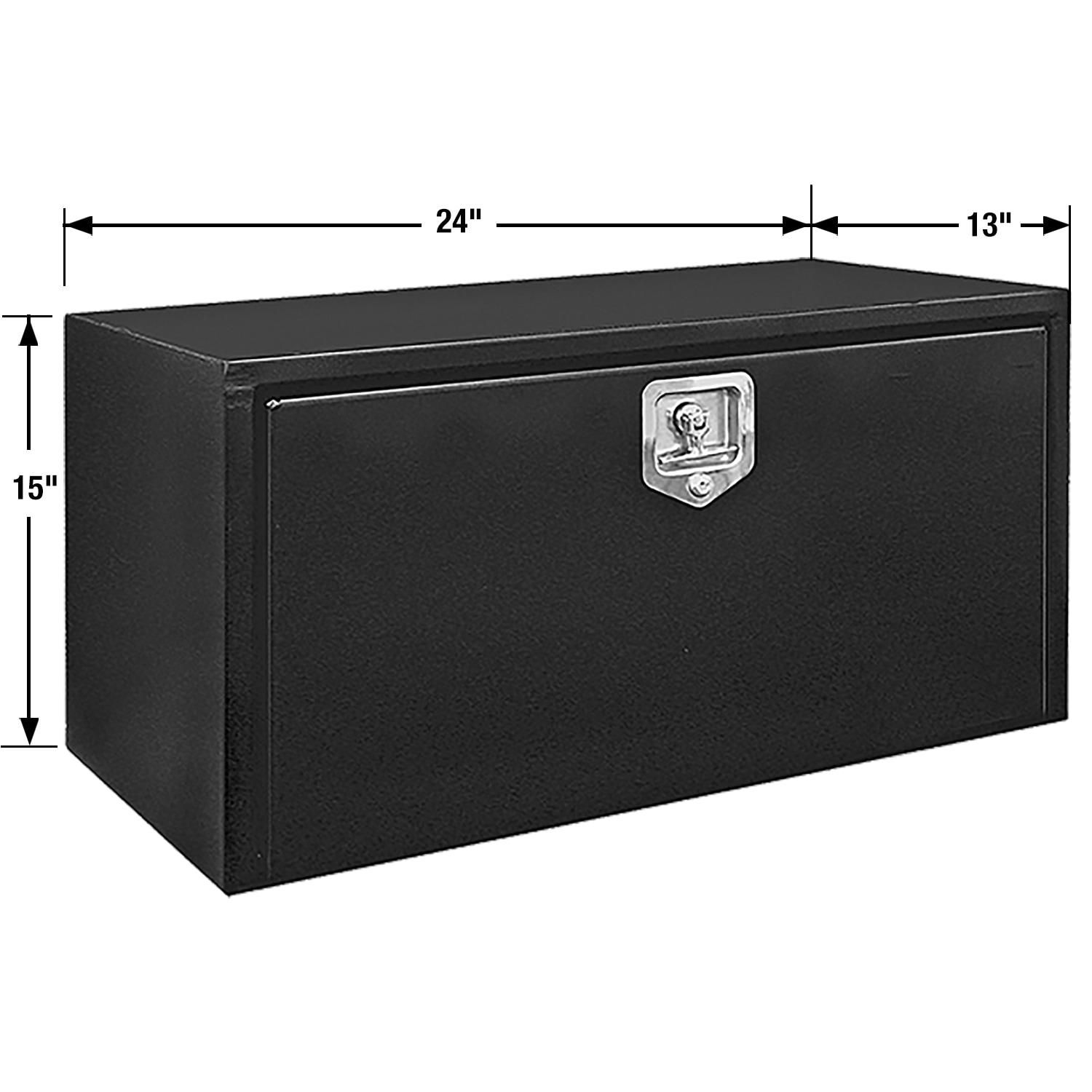 Caja de herramientas para camión subterráneo de acero negro de 24 pulgadas x 13 pulgadas x 15 pulgadas de Buyers Products