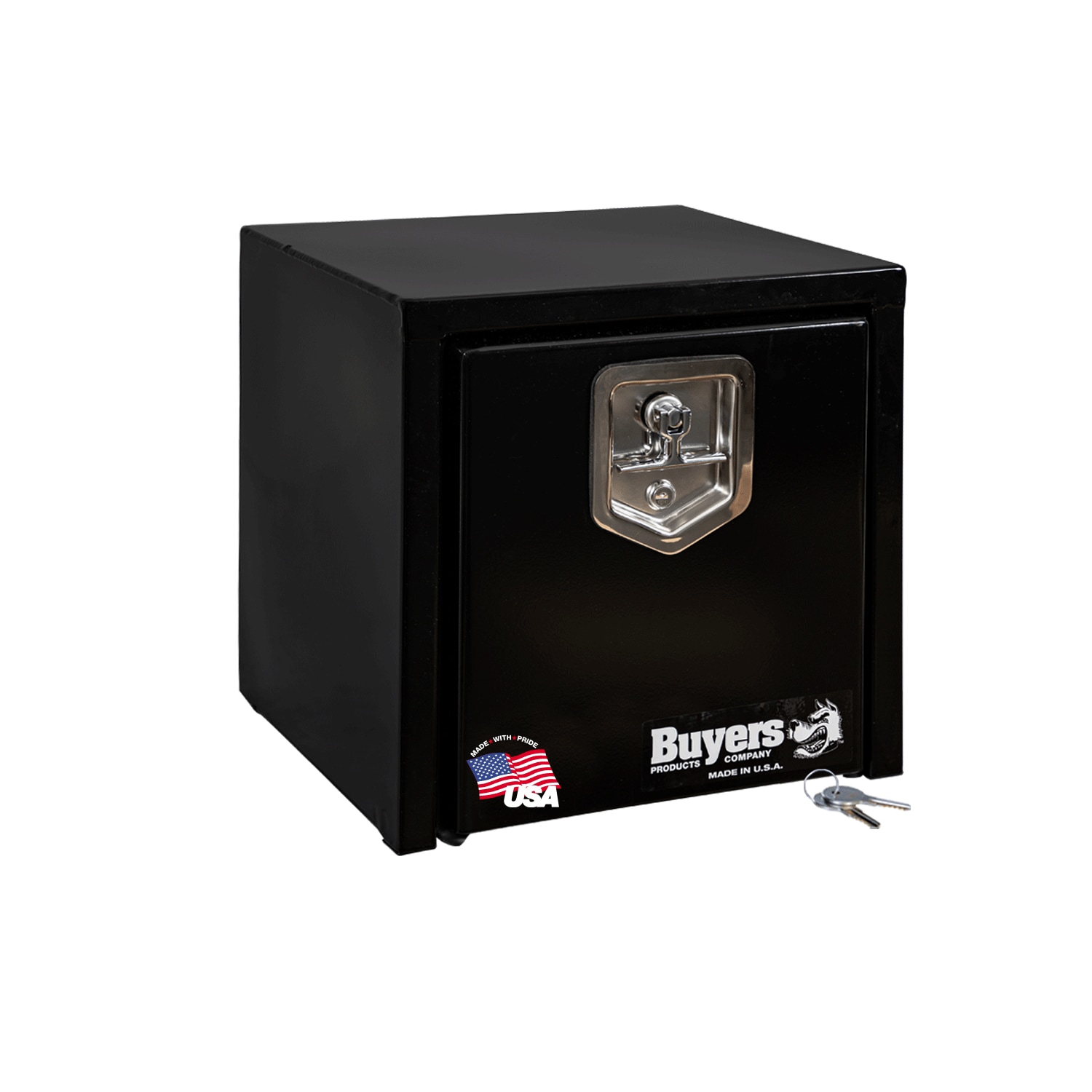 Caja de herramientas para camión de acero negro debajo del cuerpo de 15 pulgadas x 13 pulgadas x 15 pulgadas de Buyers Products