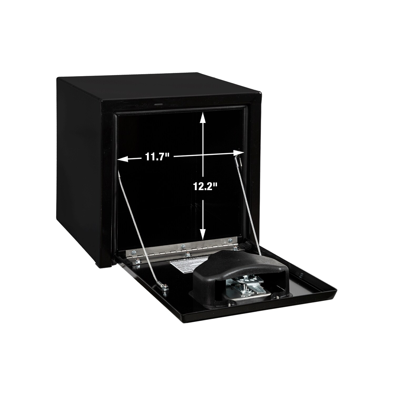 Caja de herramientas para camión de acero negro debajo del cuerpo de 15 pulgadas x 13 pulgadas x 15 pulgadas de Buyers Products