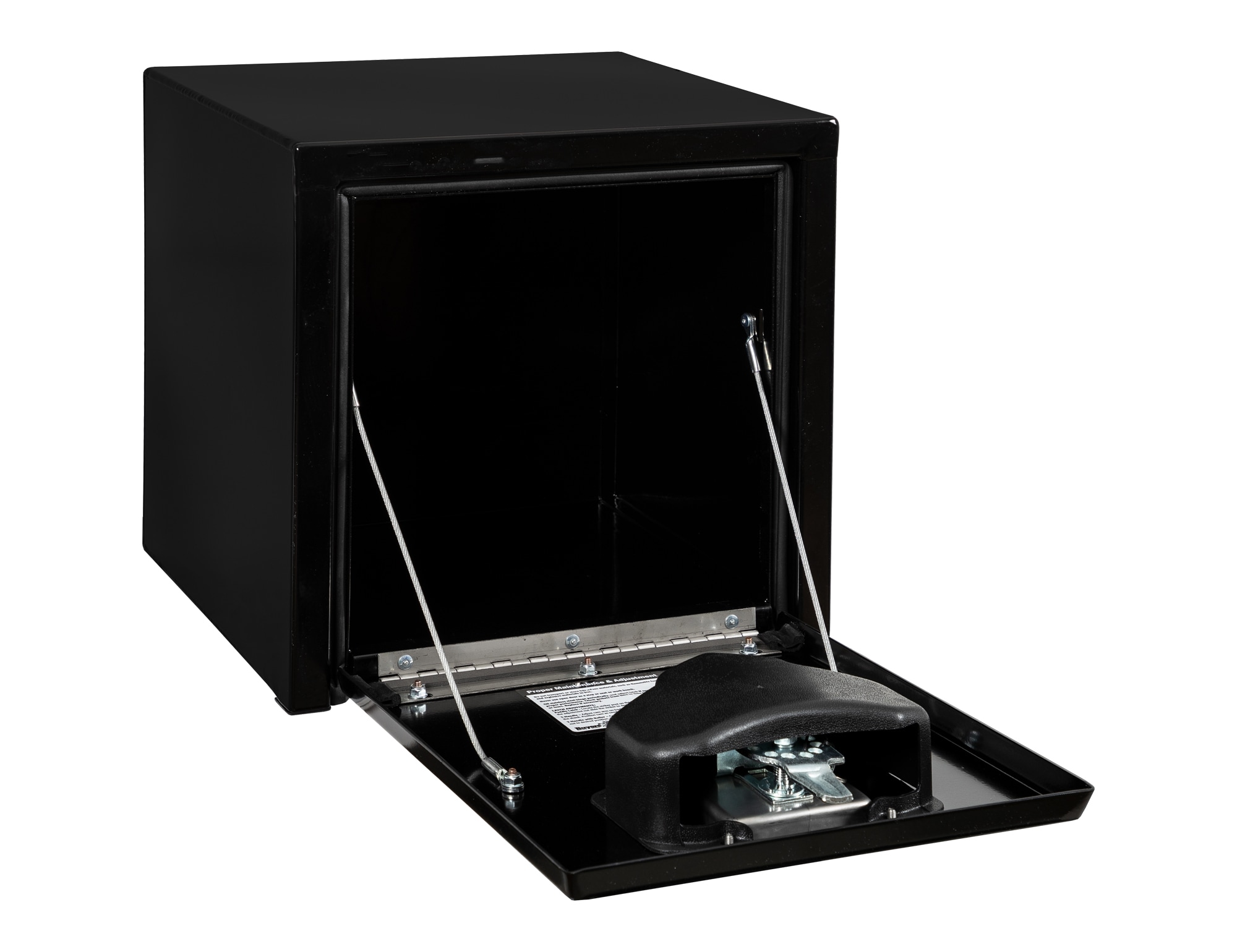 Caja de herramientas para camión de acero negro debajo del cuerpo de 15 pulgadas x 13 pulgadas x 15 pulgadas de Buyers Products