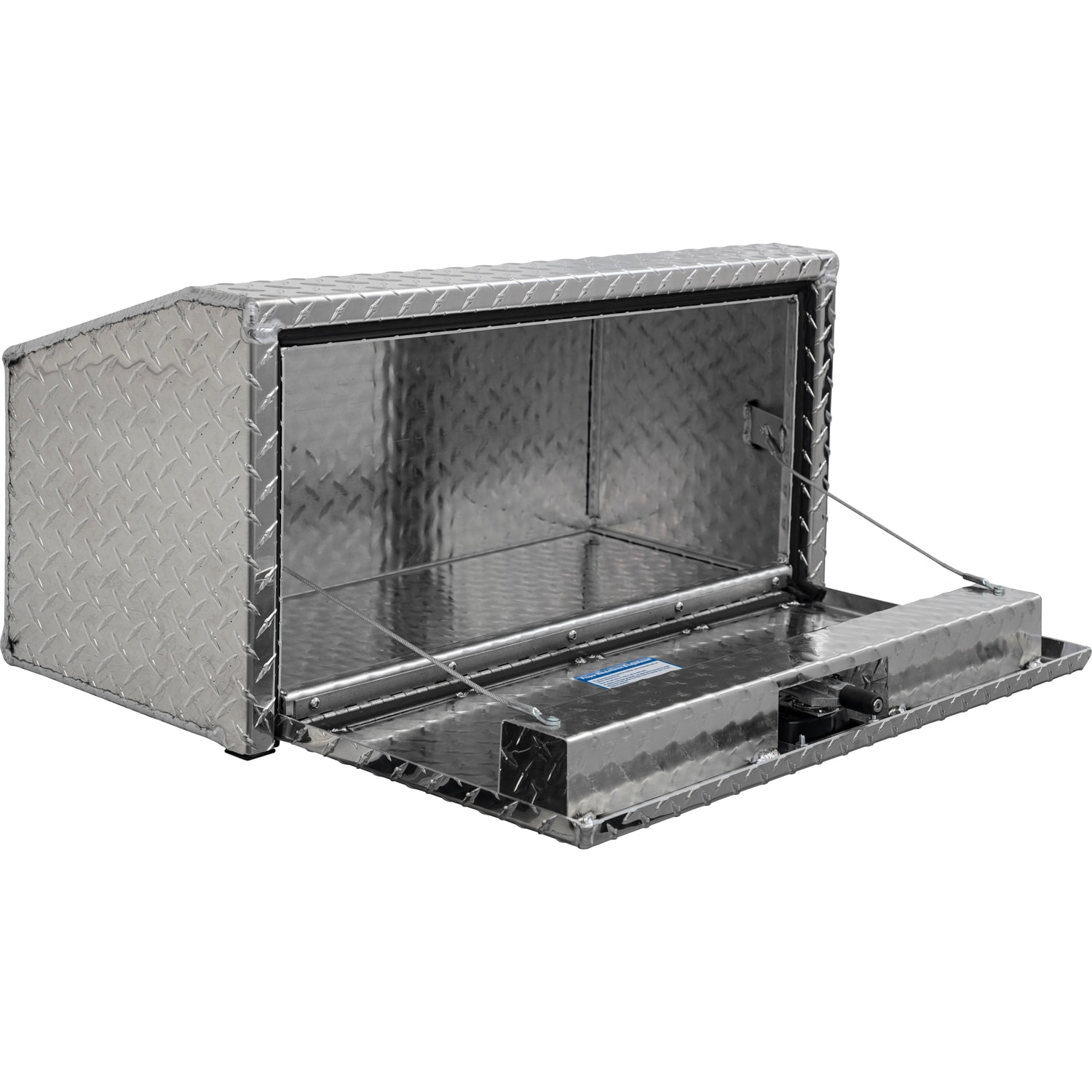 Caja de herramientas para camión de bajo carrocería de aluminio con patrón de diamante de 18 pulgadas x 12 pulgadas x 14 pulgadas de Buyers Products