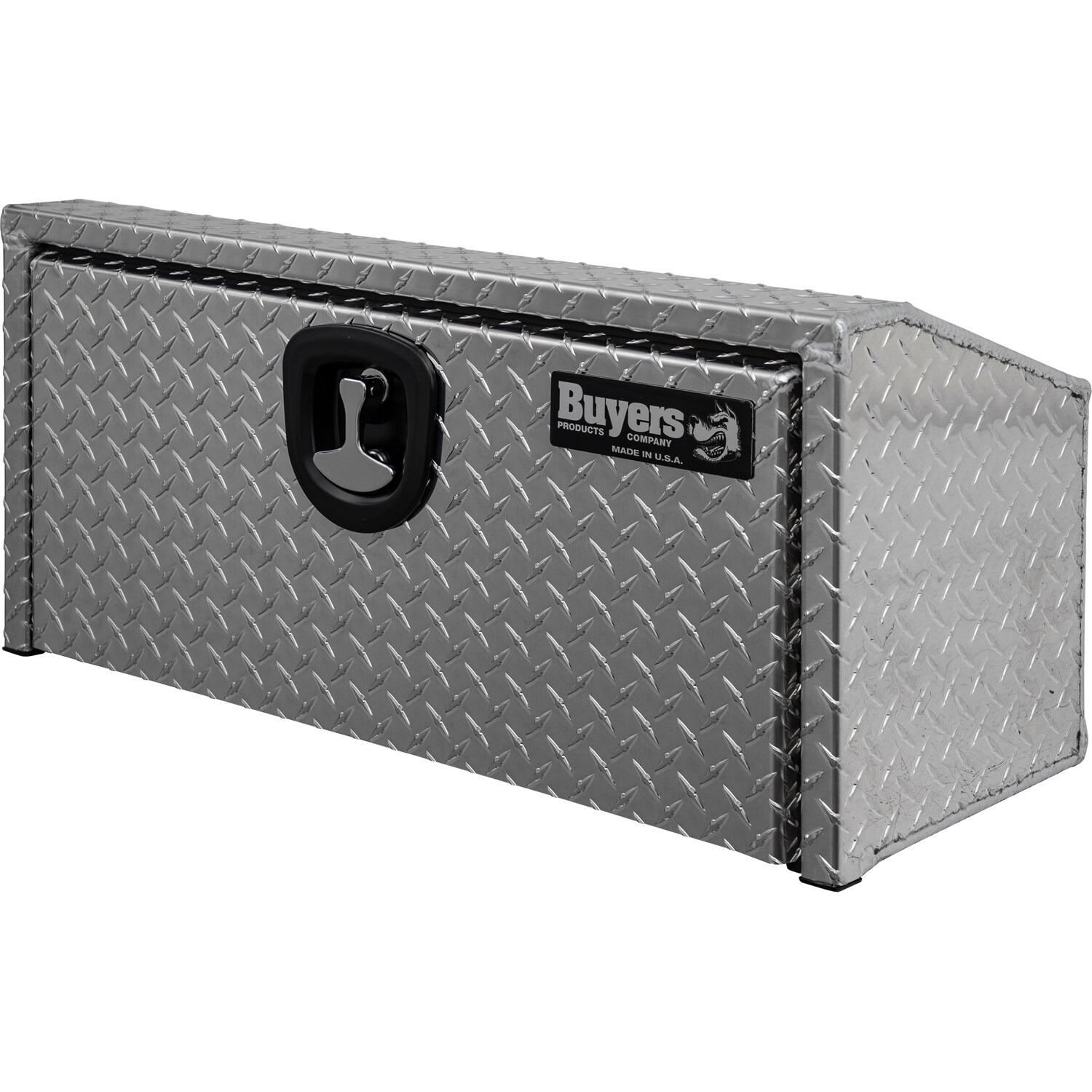 Caja de herramientas para camión de bajo carrocería de aluminio con patrón de diamante de 18 pulgadas x 12 pulgadas x 14 pulgadas de Buyers Products