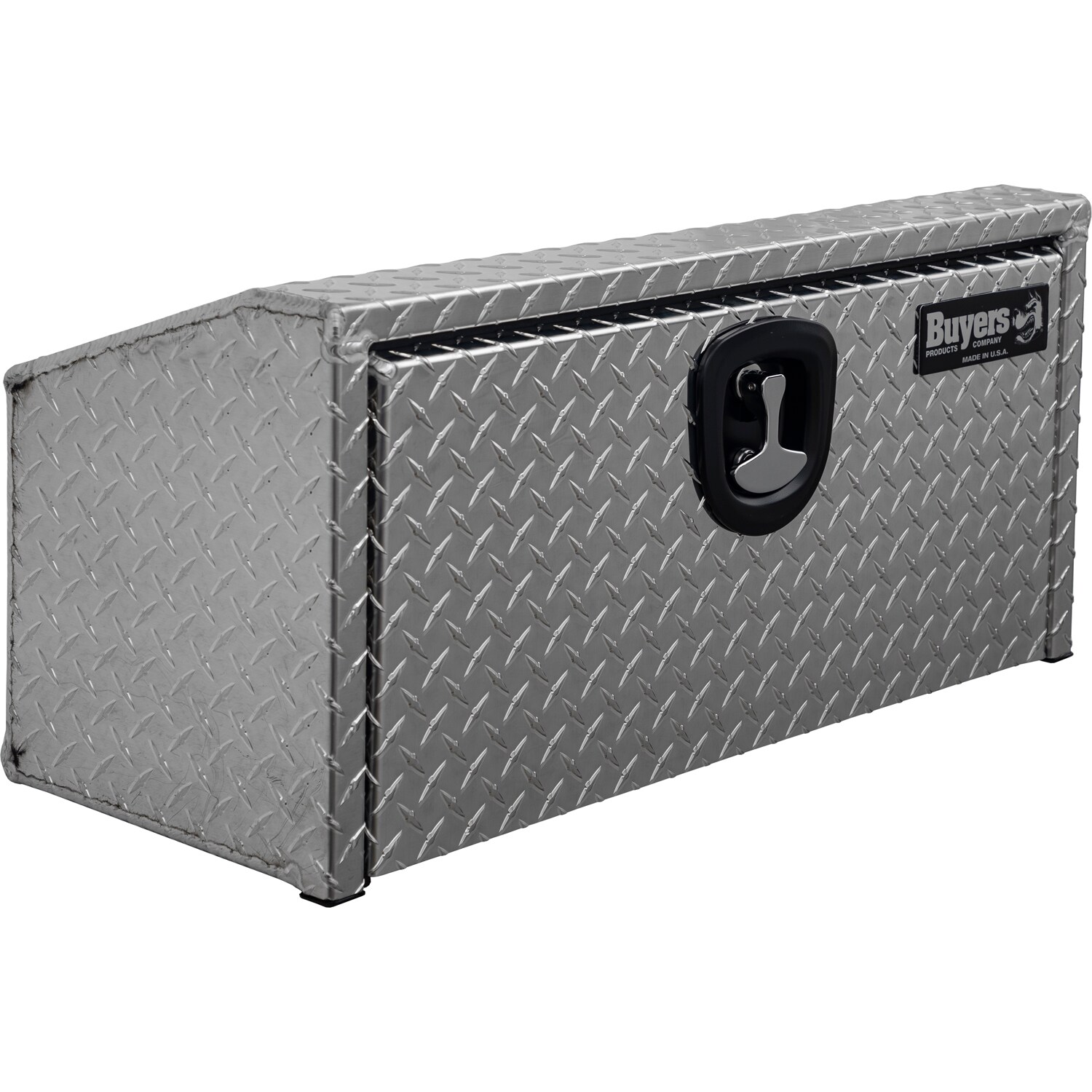 Caja de herramientas para camión de bajo carrocería de aluminio con patrón de diamante de 18 pulgadas x 12 pulgadas x 14 pulgadas de Buyers Products