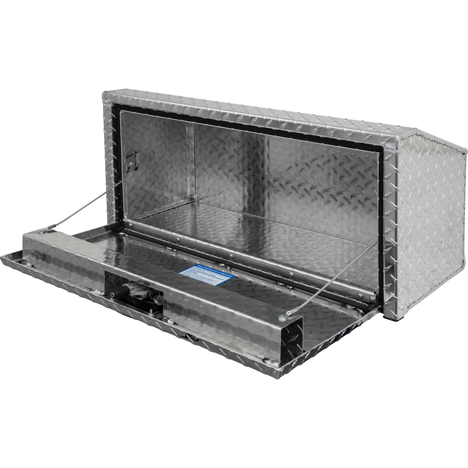 Caja de herramientas para camión de bajo carrocería de aluminio con patrón de diamante de 18 pulgadas x 12 pulgadas x 14 pulgadas de Buyers Products