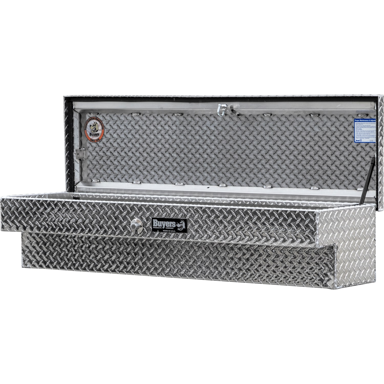 Caja de herramientas para camioneta montada en el lateral de aluminio con patrón en diamante de 70 pulgadas x 16 pulgadas x 13 pulgadas 1713030