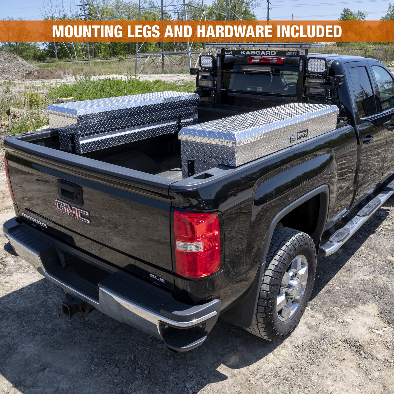 Caja de herramientas para camioneta montada en el lateral de aluminio con patrón en diamante de 70 pulgadas x 16 pulgadas x 13 pulgadas 1713030