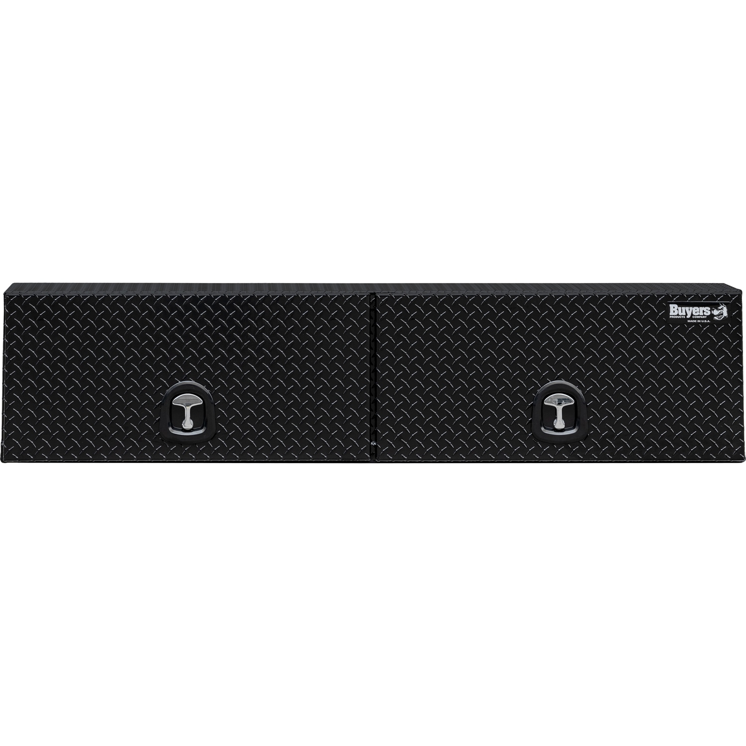 Caja de herramientas para camioneta de montaje superior de aluminio negro de 88 pulgadas x 16 pulgadas x 18 pulgadas de Buyers Products