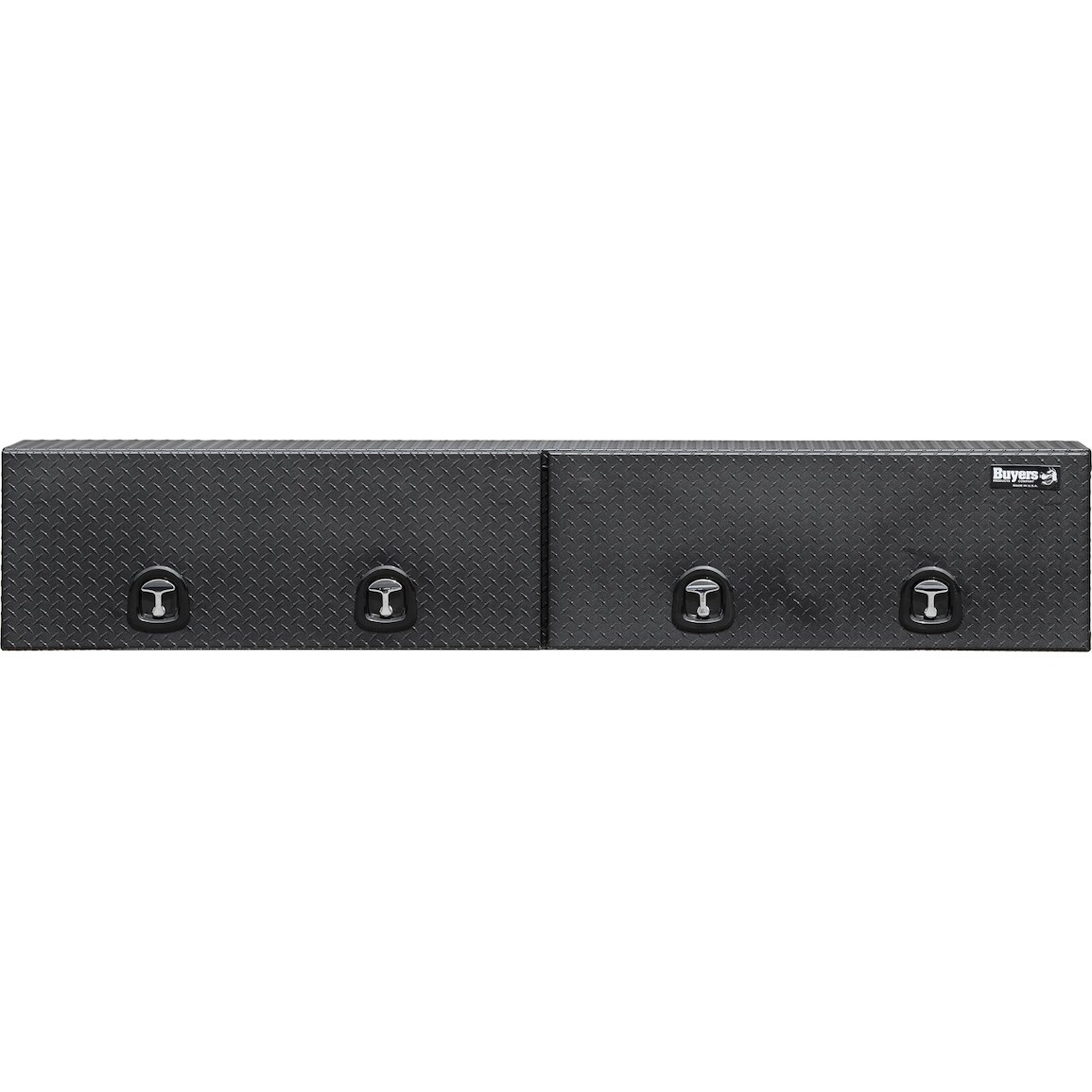 Caja de herramientas para camión de montaje superior de aluminio negro de 96 pulgadas x 16 pulgadas x 18 pulgadas de Buyers Products