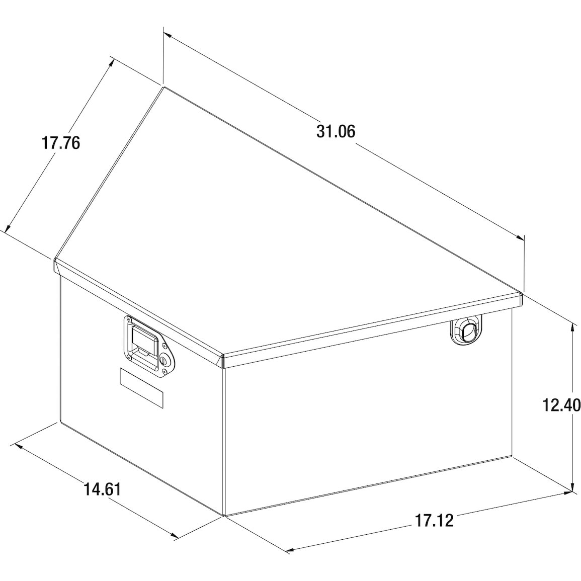 Caja de herramientas para camioneta de acero negro de 31 pulgadas x 18 pulgadas x 12 pulgadas de Buyers Products