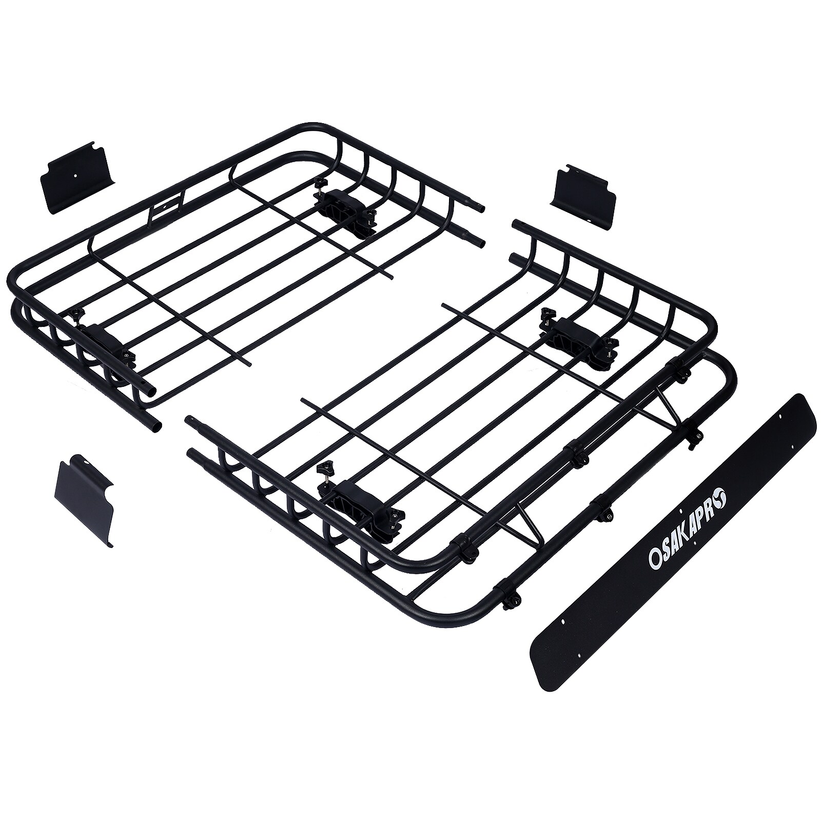 Canasta de Carga para Techo de Acero de 42 Pulgadas de Largo x 36 Pulgadas de Ancho x 5 Pulgadas de Alto ZX-5X9W2