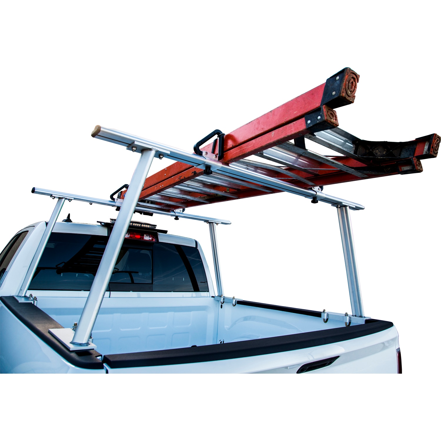 Rack para camioneta de Buyers Products de 68 pulgadas de aluminio para techo con escalera (Incluye Herrajes) 1501675