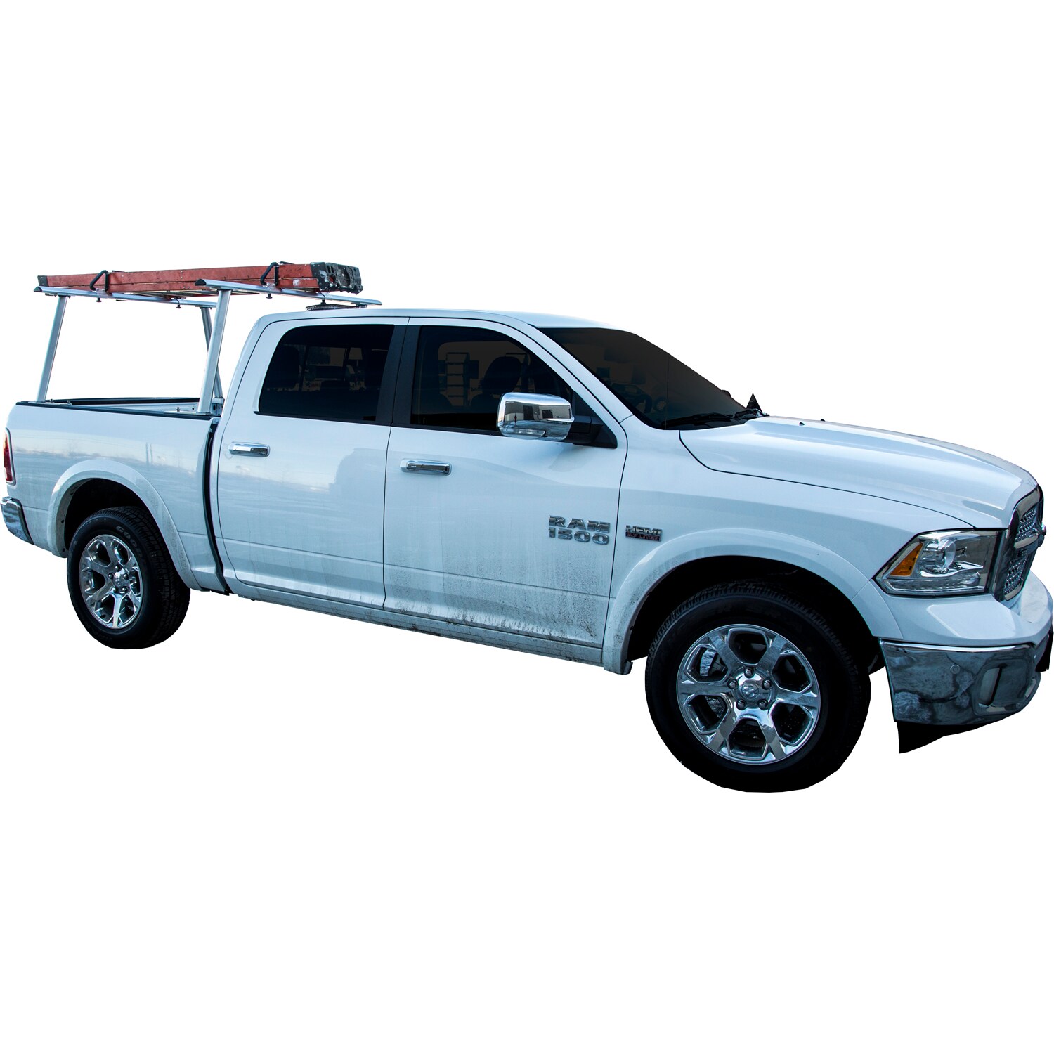 Rack para camioneta de Buyers Products de 68 pulgadas de aluminio para techo con escalera (Incluye Herrajes) 1501675