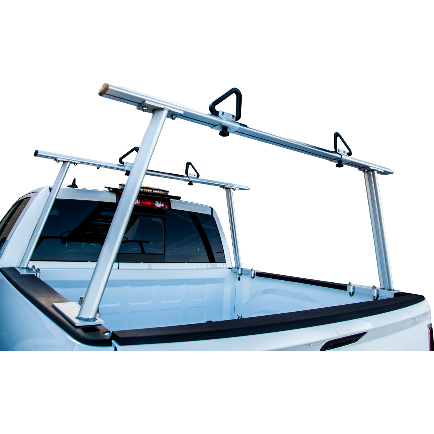 Rack para camioneta de Buyers Products de 68 pulgadas de aluminio para techo con escalera (Incluye Herrajes) 1501675