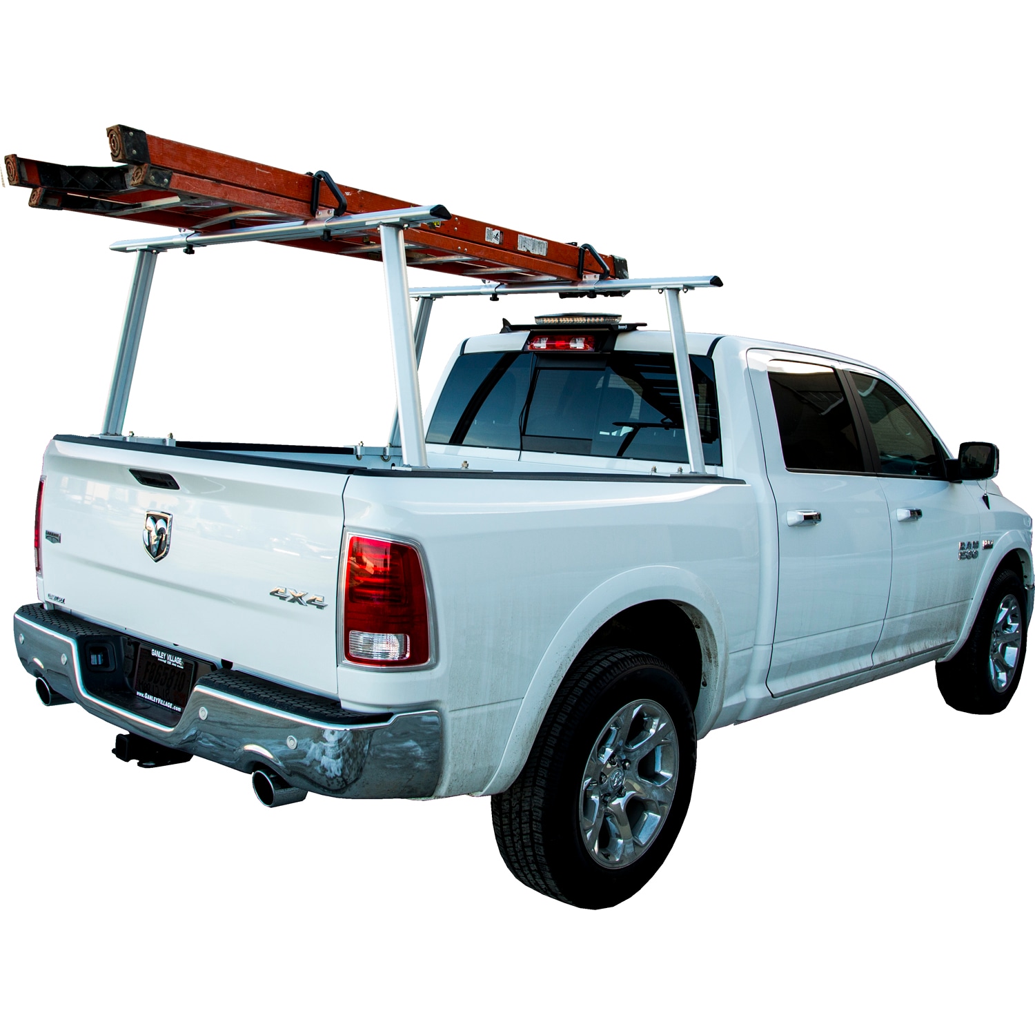 Rack para camioneta de Buyers Products de 68 pulgadas de aluminio para techo con escalera (Incluye Herrajes) 1501675