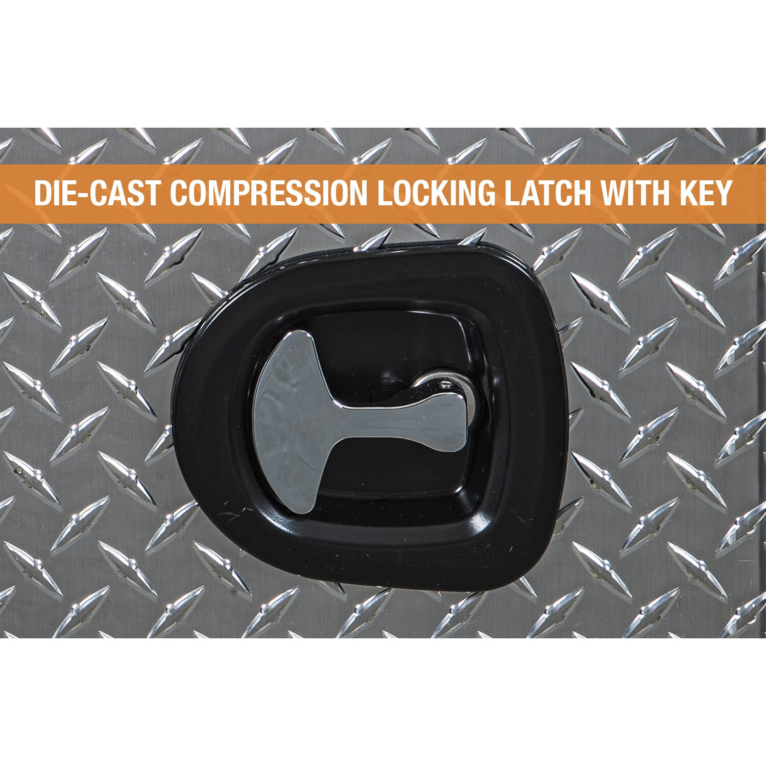 Caja de herramientas para camión de aluminio con revestimiento de diamante de 60 pulgadas x 24 pulgadas x 24 pulgadas de Buyers Products 1702250