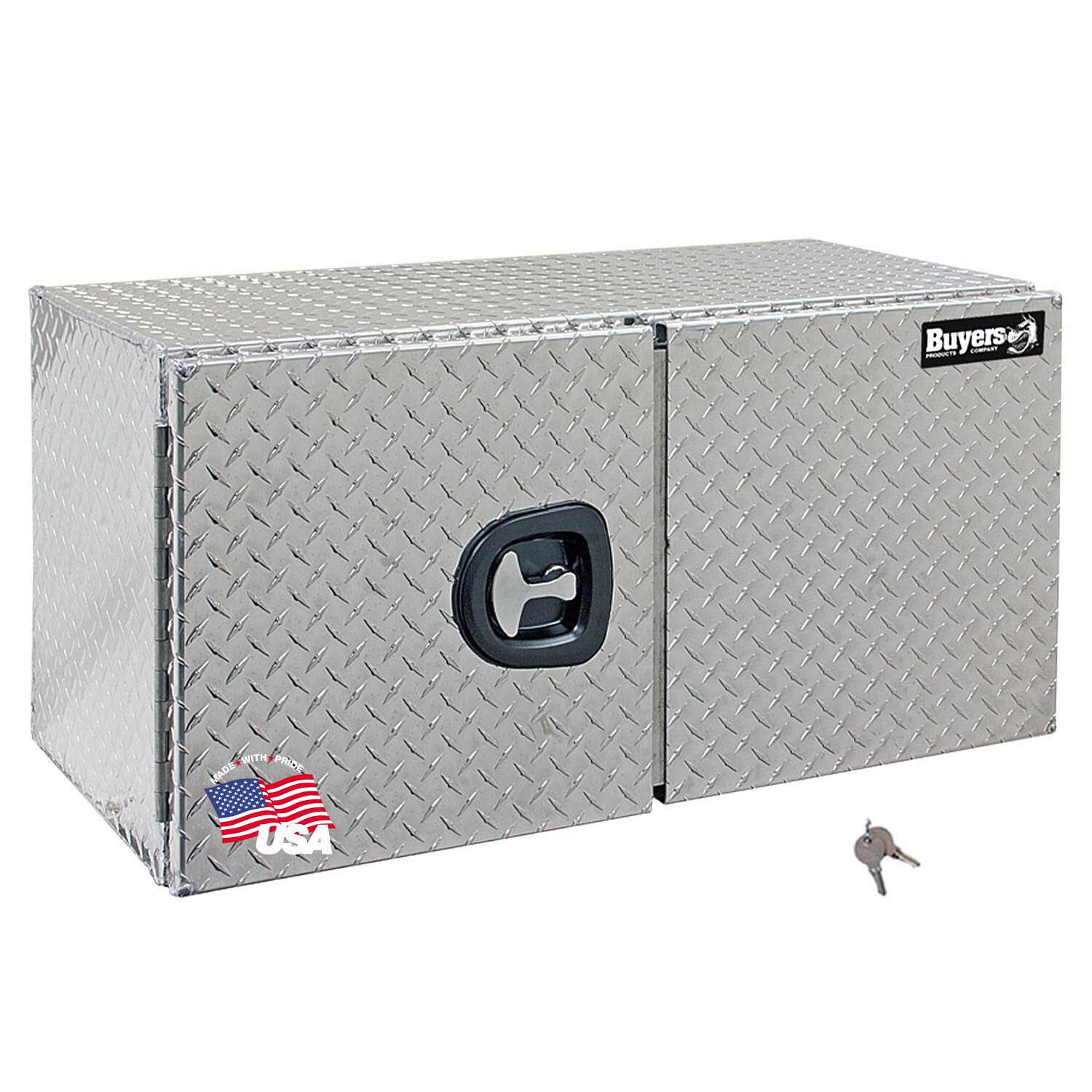 Caja de herramientas para camión de aluminio con revestimiento de diamante de 60 pulgadas x 24 pulgadas x 24 pulgadas de Buyers Products 1702250