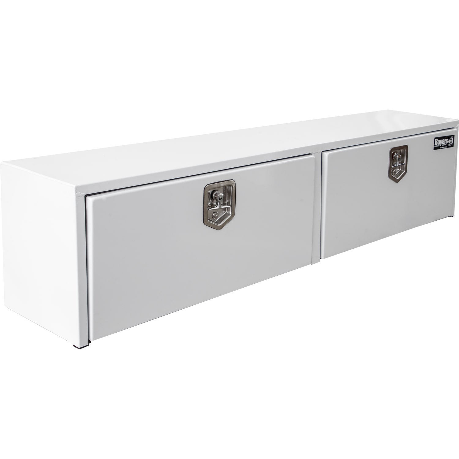 Caja de herramientas para camión de montaje superior de acero blanco de 72 pulgadas x 13 pulgadas x 16 pulgadas de Buyers Products