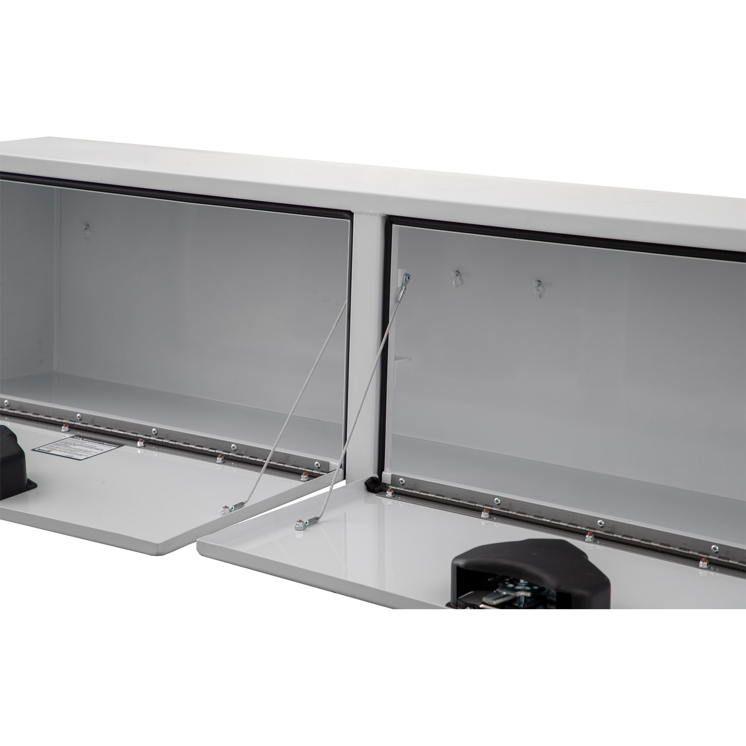 Caja de herramientas para camión de montaje superior de acero blanco de 72 pulgadas x 13 pulgadas x 16 pulgadas de Buyers Products