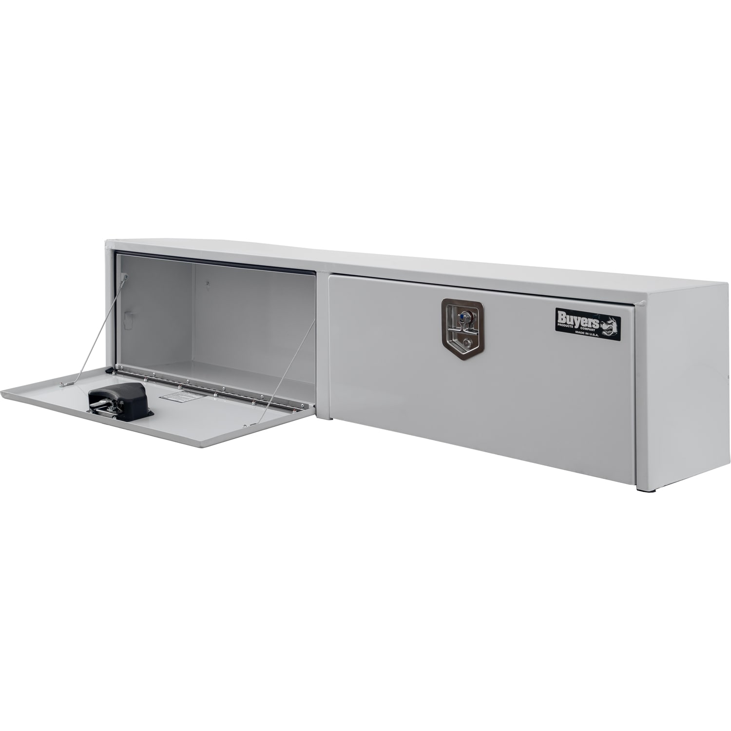 Caja de herramientas para camión de montaje superior de acero blanco de 72 pulgadas x 13 pulgadas x 16 pulgadas de Buyers Products