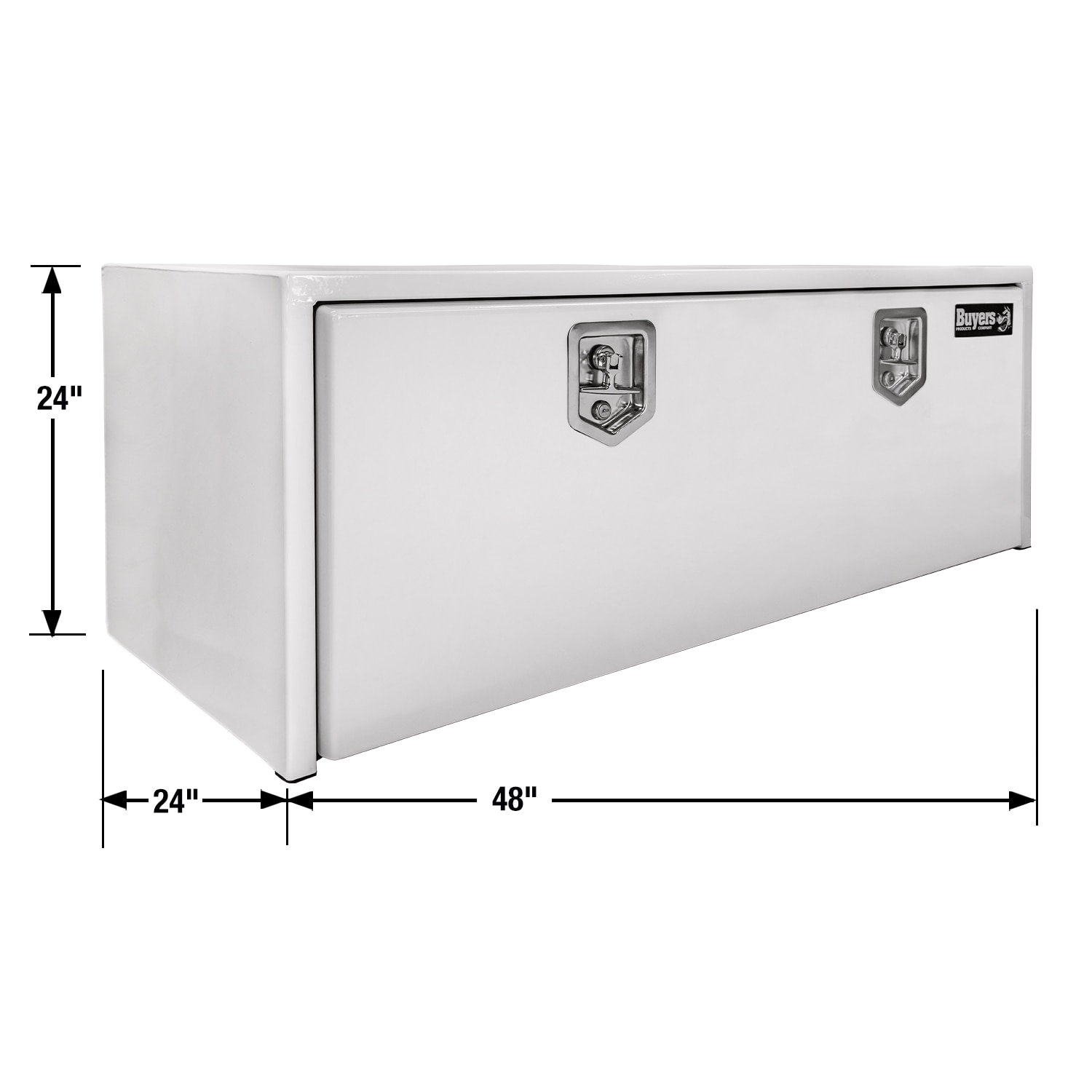Caja de herramientas para camión debajo del cuerpo de acero blanco de 48 pulgadas x 24 pulgadas x 24 pulgadas de Buyers Products