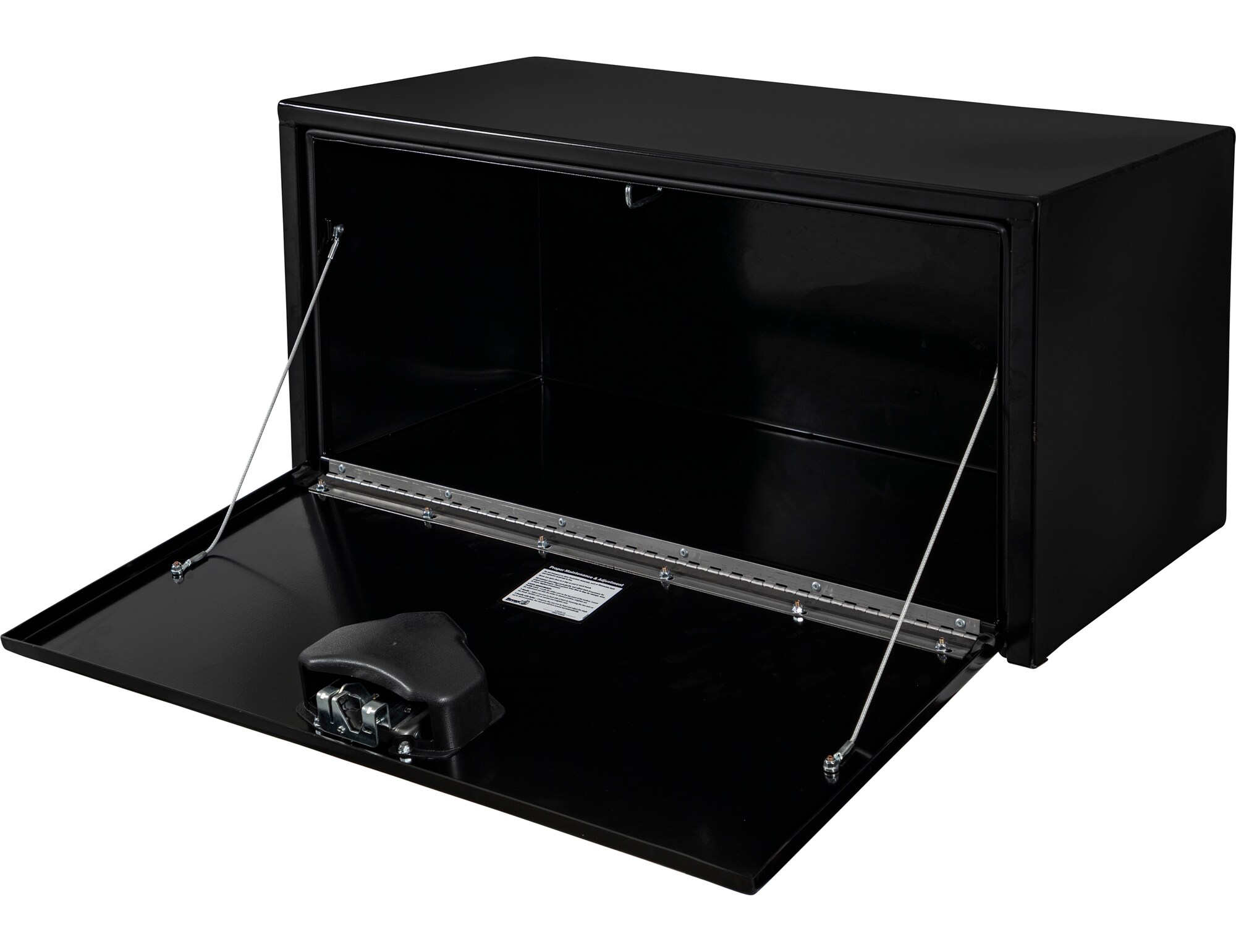 Caja de herramientas para camión de acero negro debajo del chasis de 30 pulgadas x 16 pulgadas x 14 pulgadas de Buyers Products