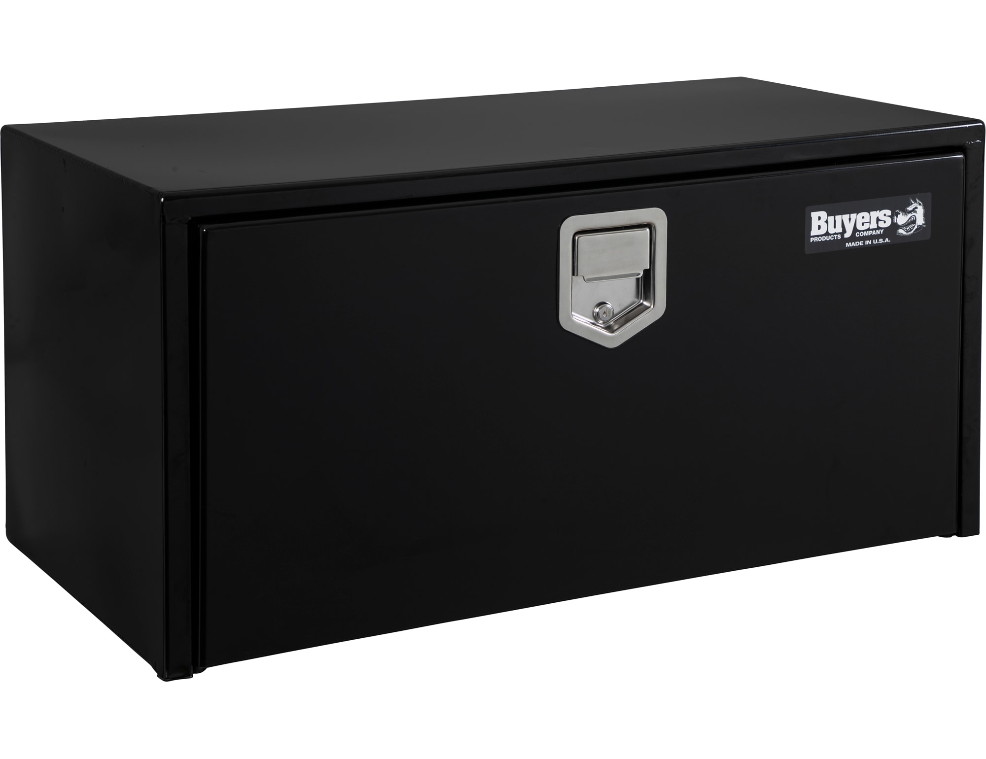 Caja de herramientas para camión de acero negro debajo del chasis de 30 pulgadas x 16 pulgadas x 14 pulgadas de Buyers Products