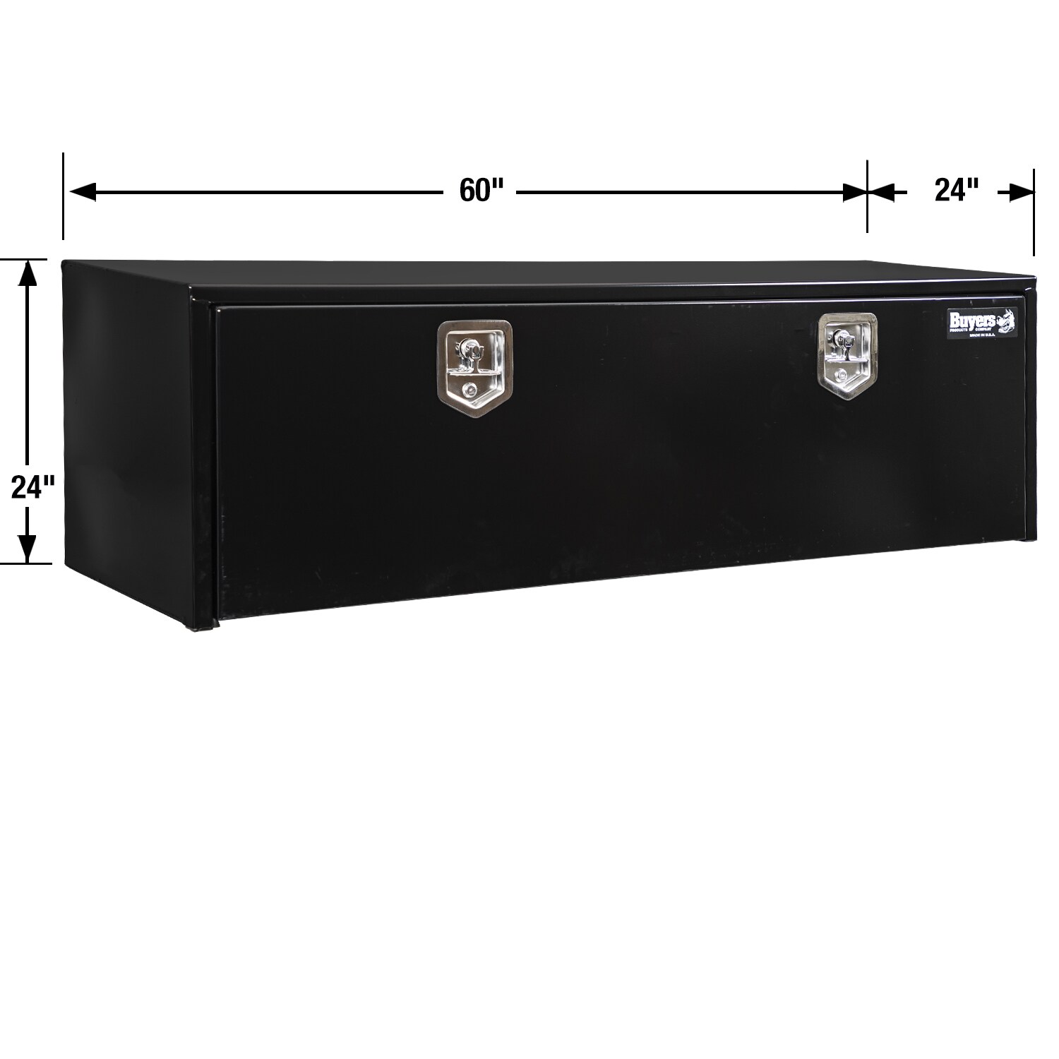 Caja de herramientas para camión bajo de acero negro de 60 pulgadas x 24 pulgadas x 24 pulgadas de Buyers Products 1704315