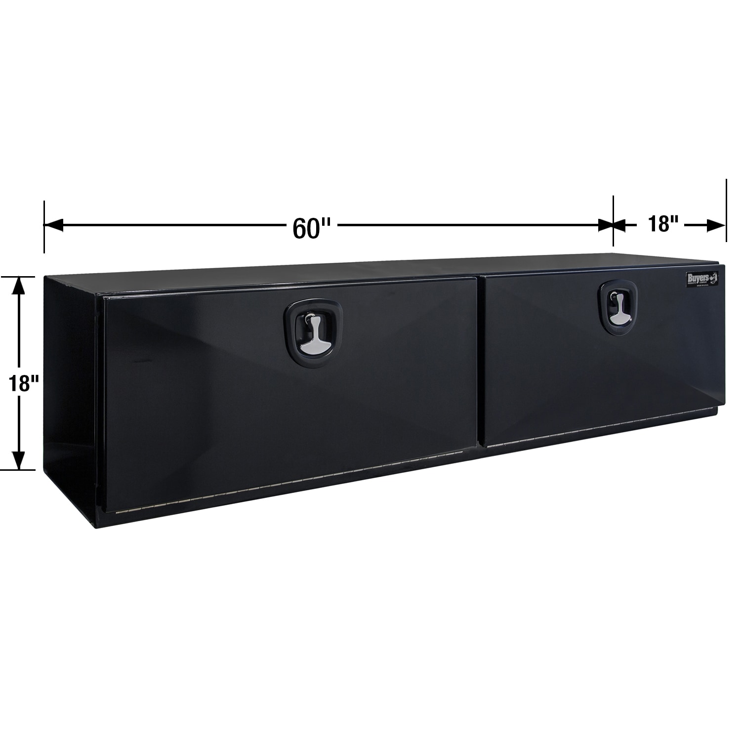 Caja de herramientas para camión de acero negro de 60 pulgadas x 18 pulgadas x 18 pulgadas de Buyers Products