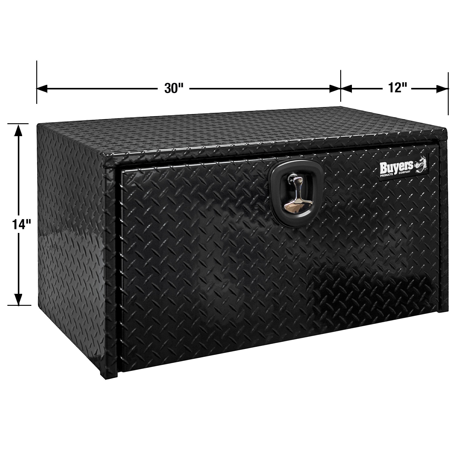 Caja de herramientas para camión de aluminio con diseño de diamante negro de 31 pulgadas x 14.5 pulgadas x 12.5 pulgadas de Buyers Products